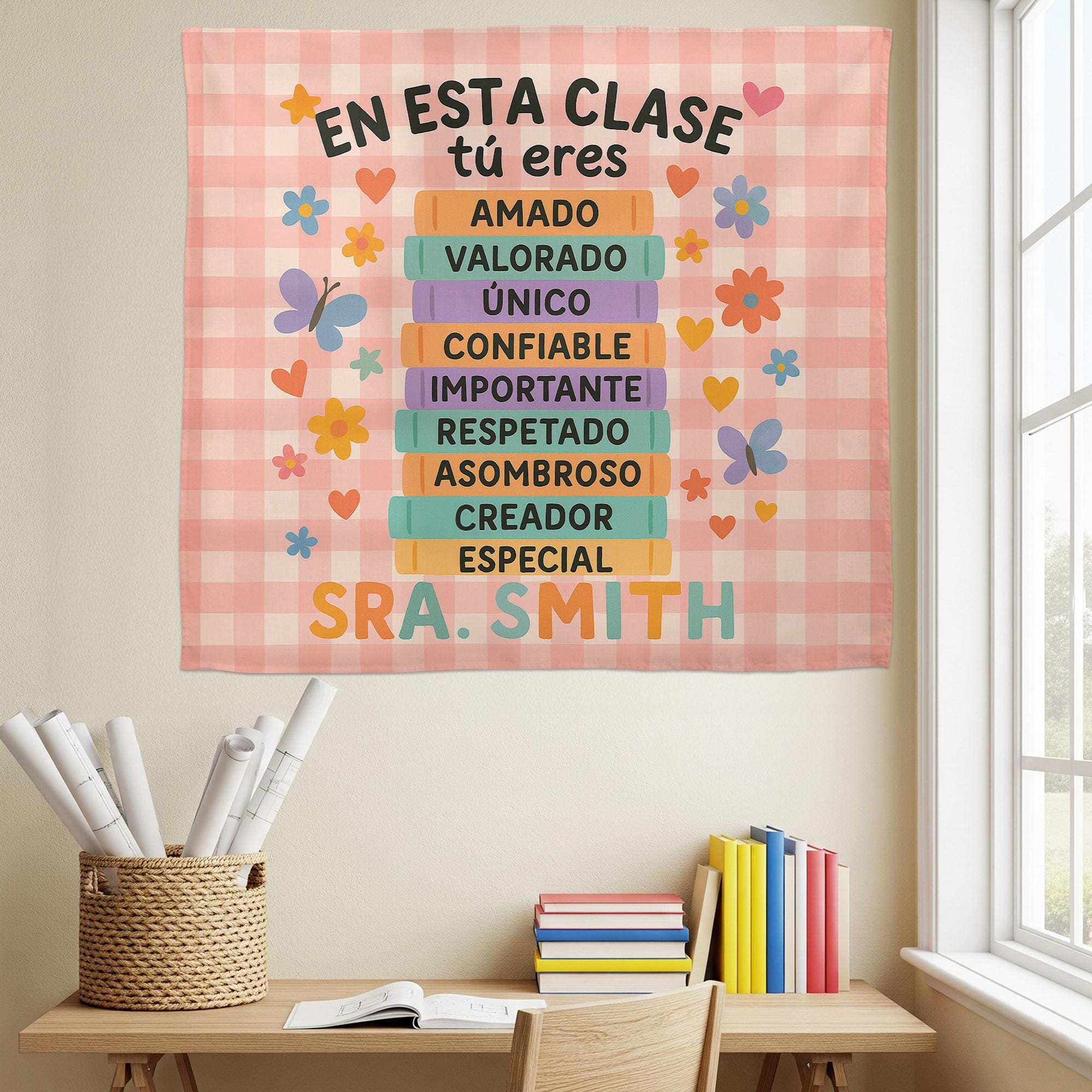 Spanish Classroom Tapestry, En Esta Clase Tú Eres Banner, Motivational Teacher Wall Decor, Back to School Classroom Sign, Spanish Teacher