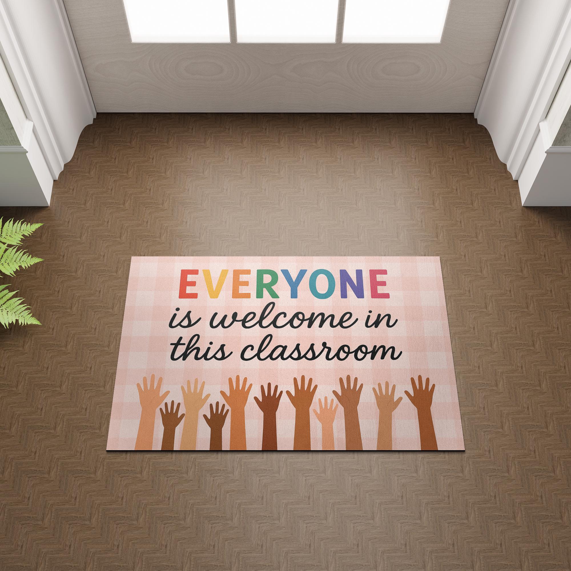 Inclusive Classroom Doormat, Everyone is Welcome Mat, Back to School Teacher Rug, Diversity Door Decor, Classroom Entry Sign