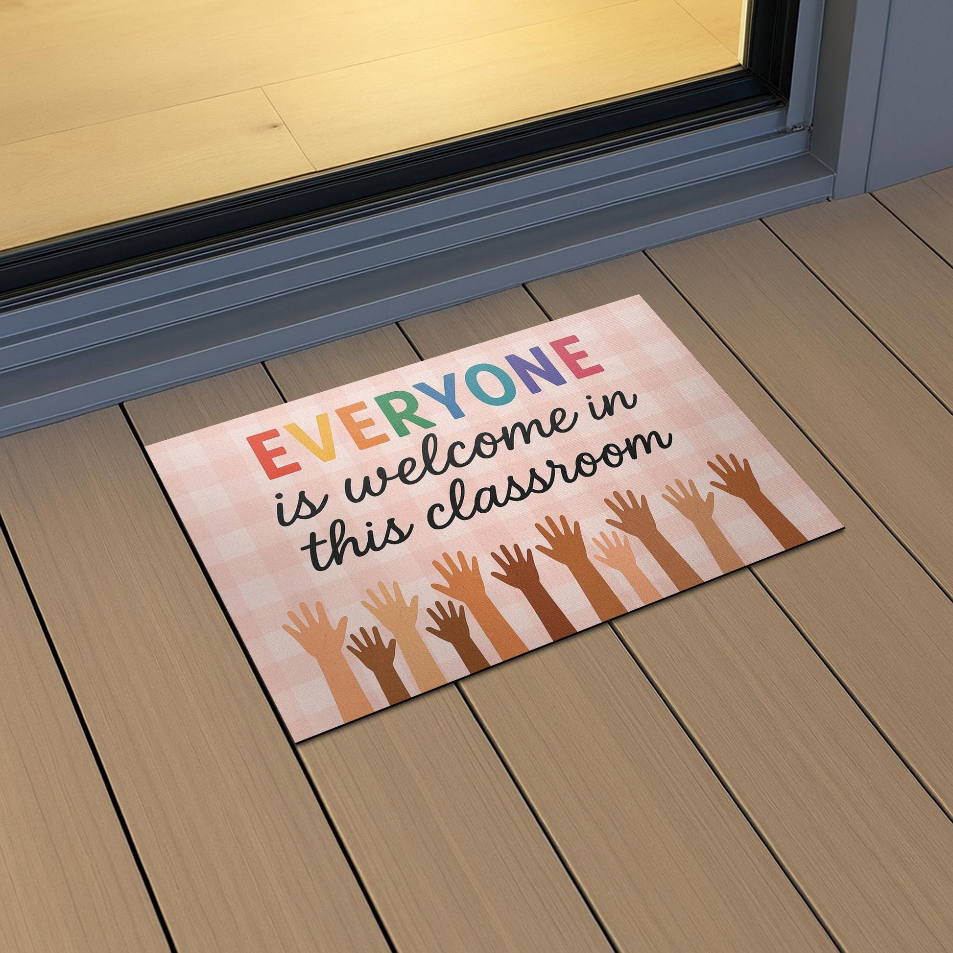 Inclusive Classroom Doormat, Everyone is Welcome Mat, Back to School Teacher Rug, Diversity Door Decor, Classroom Entry Sign