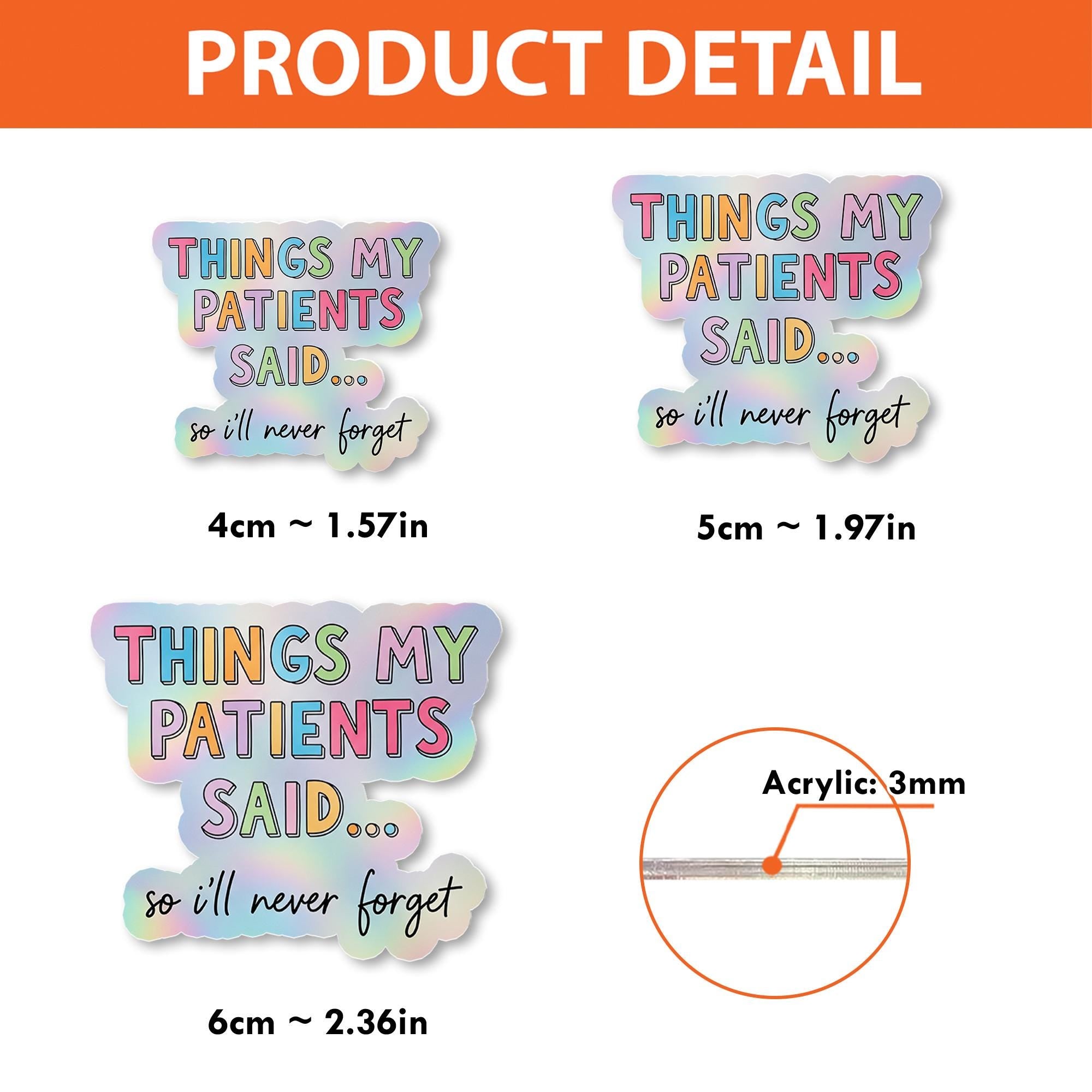 Things My Patients Said Badge Reel – Funny Pastel Nurse ID Holder, Cute Hospital Badge Clip, Gift for rn, CNA, EMT, or Healthcare Worker