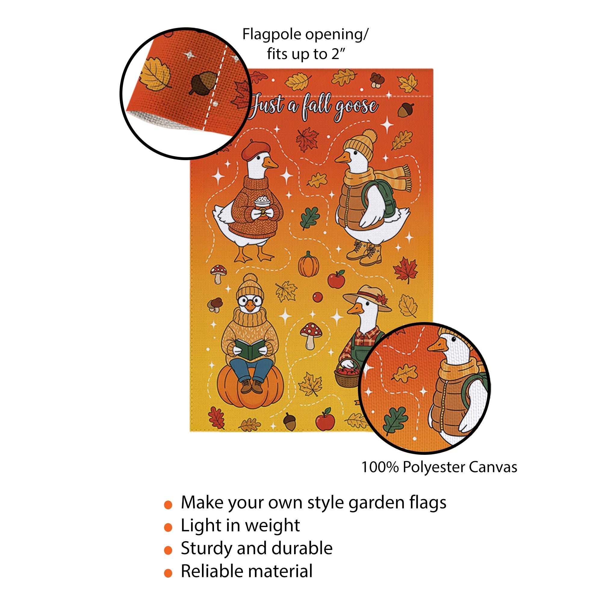Just a Fall Goose Garden Flag – Cute Autumn Goose Yard Decor – Funny Thanksgiving Farmhouse Outdoor Fall Decoration