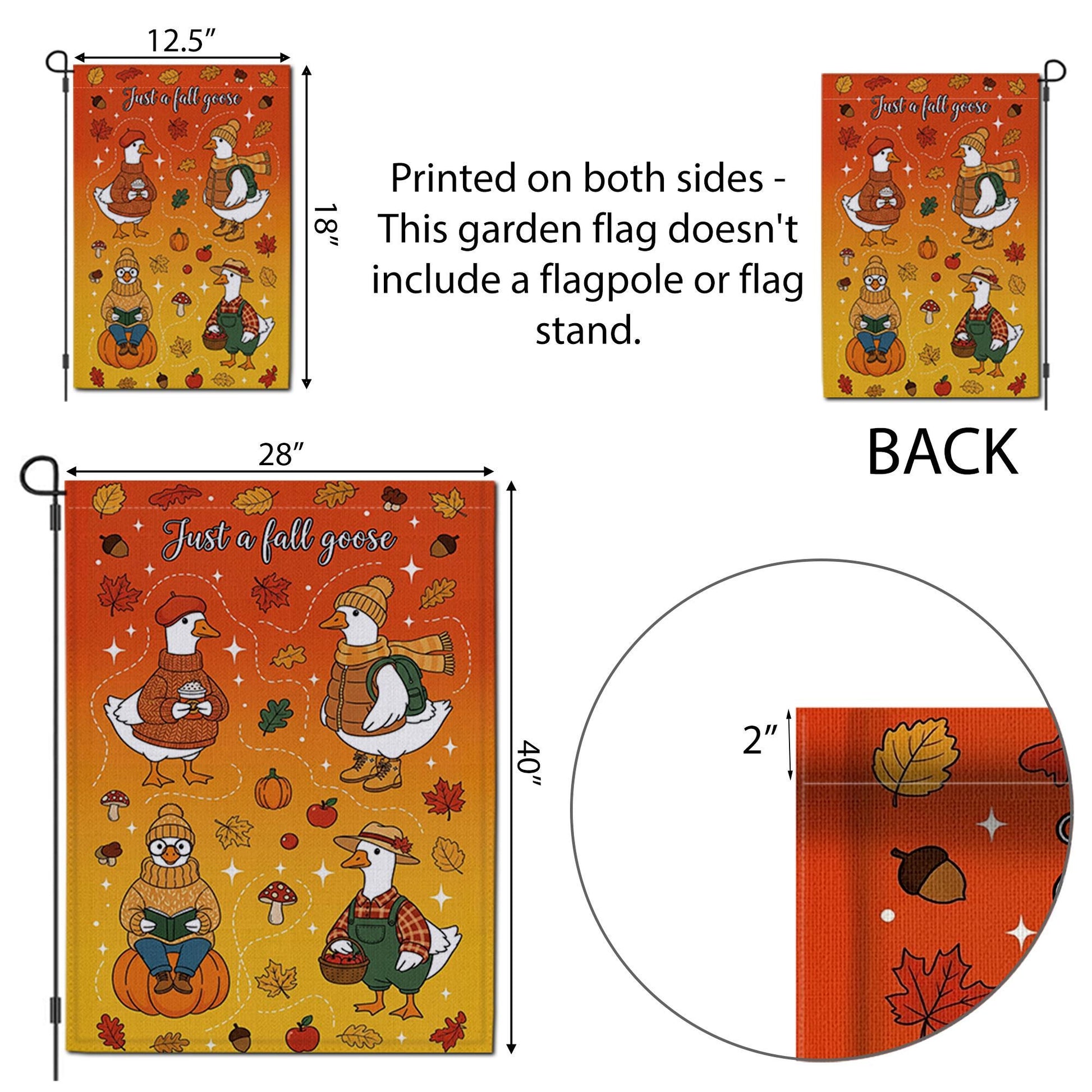 Just a Fall Goose Garden Flag – Cute Autumn Goose Yard Decor – Funny Thanksgiving Farmhouse Outdoor Fall Decoration