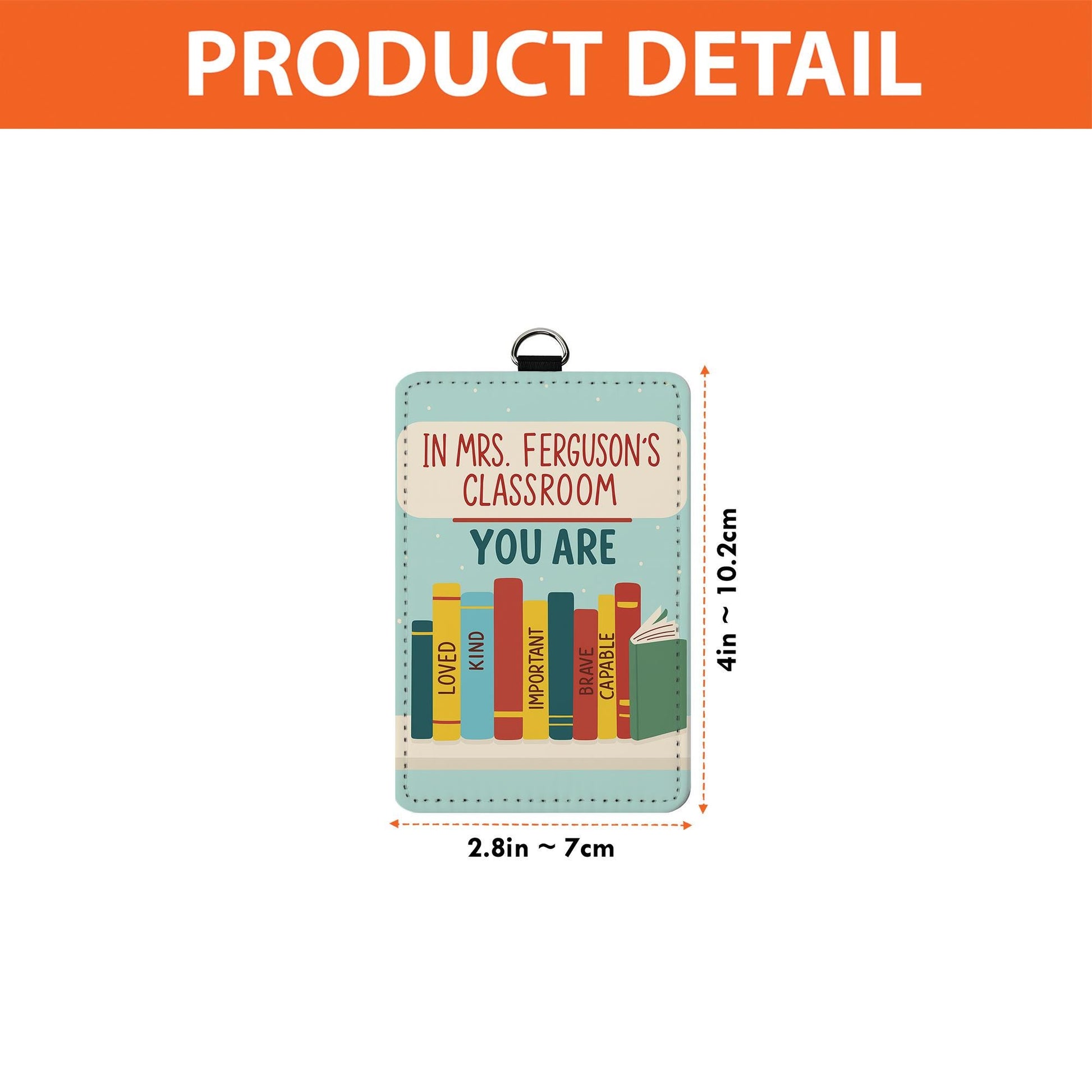 Personalized Teacher ID Holder – Teachers Classroom Badge Reel, Book Theme Lanyard Card Holder, Back to School Teacher Gift, School Supplies