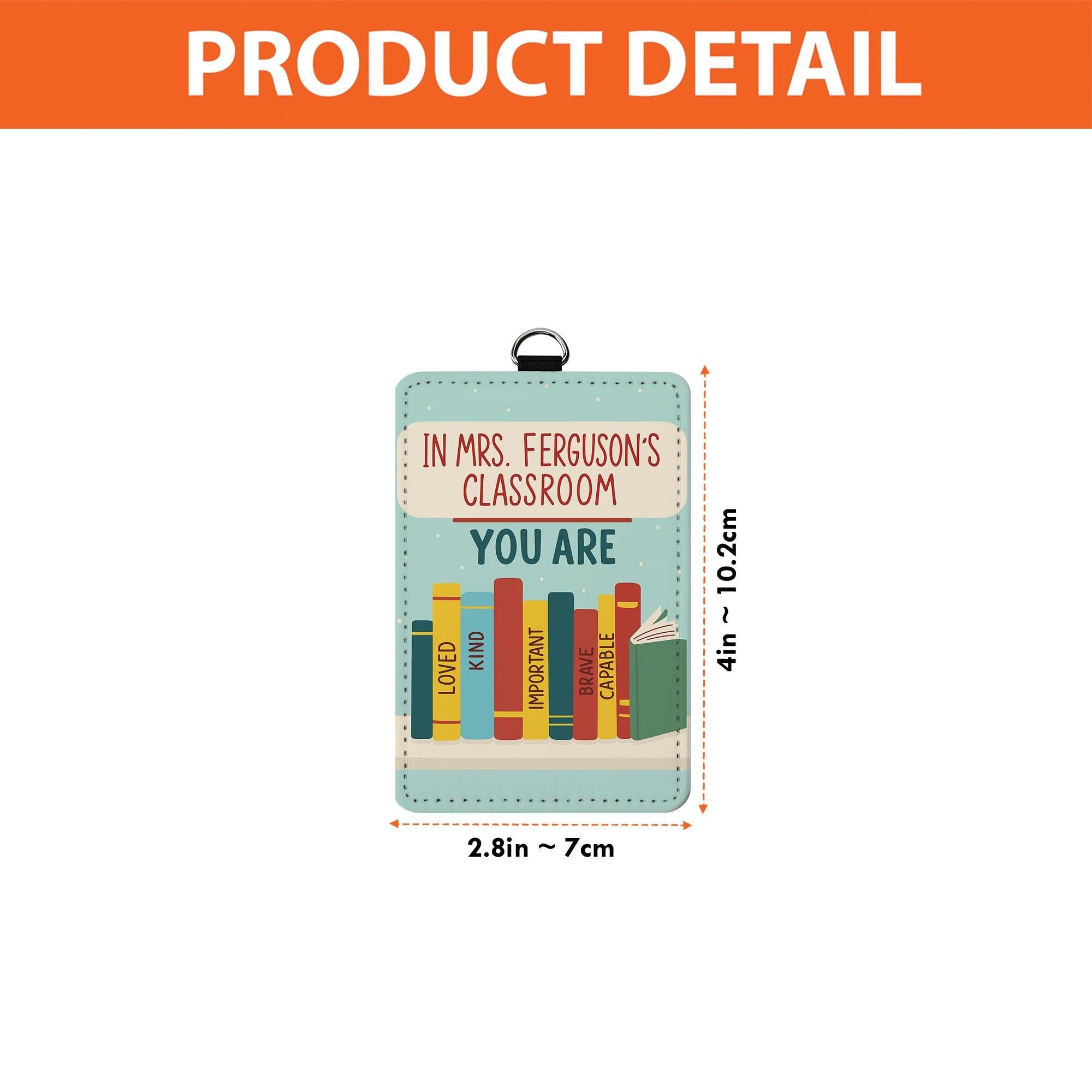Personalized Teacher ID Holder – Teachers Classroom Badge Reel, Book Theme Lanyard Card Holder, Back to School Teacher Gift, School Supplies