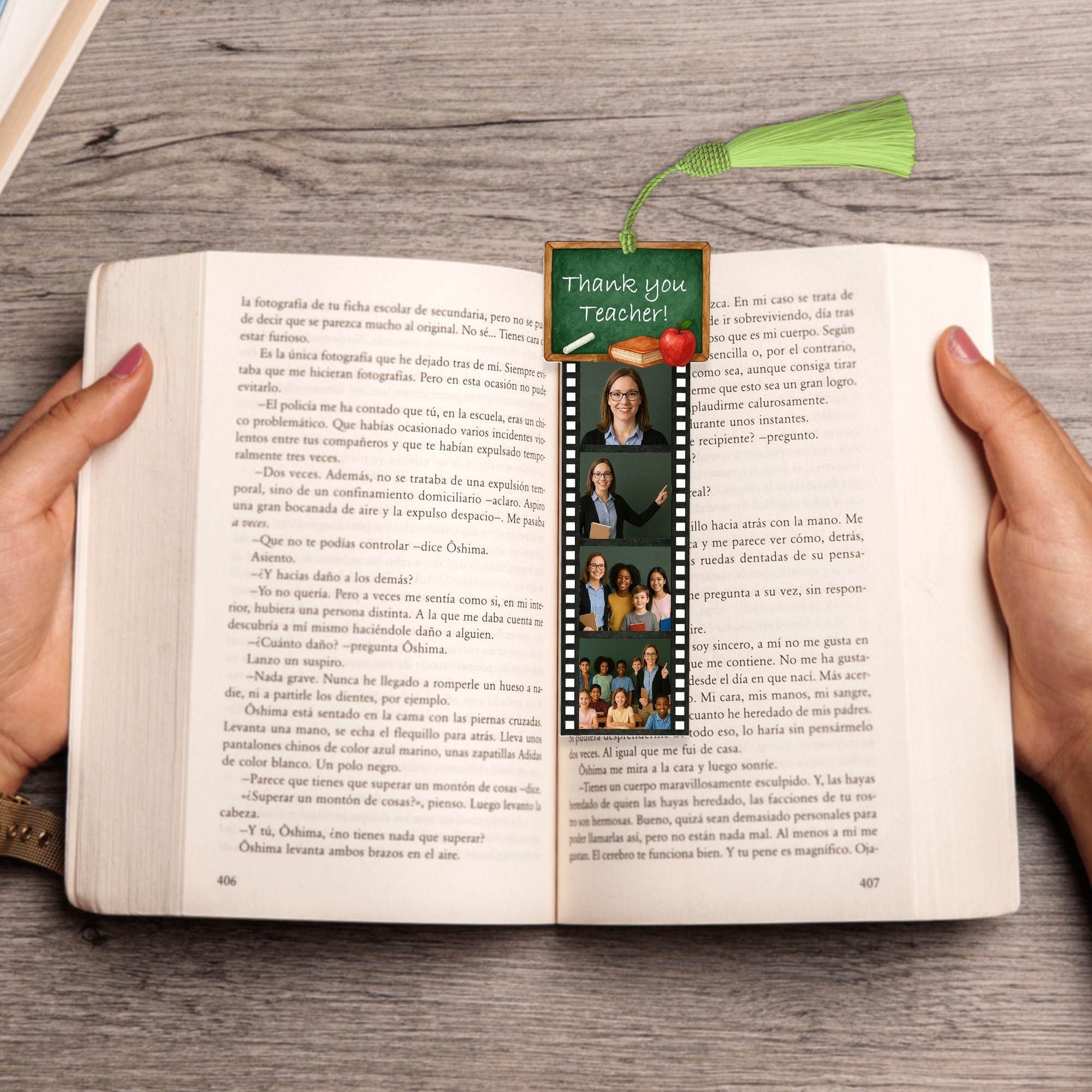 Personalized Teacher Bookmark, Custom Photo Filmstrip Bookmark, Teacher Appreciation Gift, End of Year Gift, Classroom Keepsake