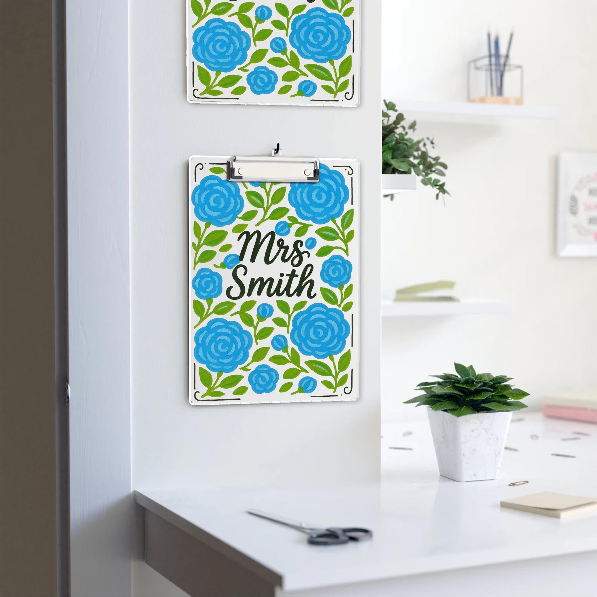 Custom Floral Teacher Clipboard, Personalized Clipboard for Women, Cute Name Clipboard, Back to School Gift, Classroom Supplies