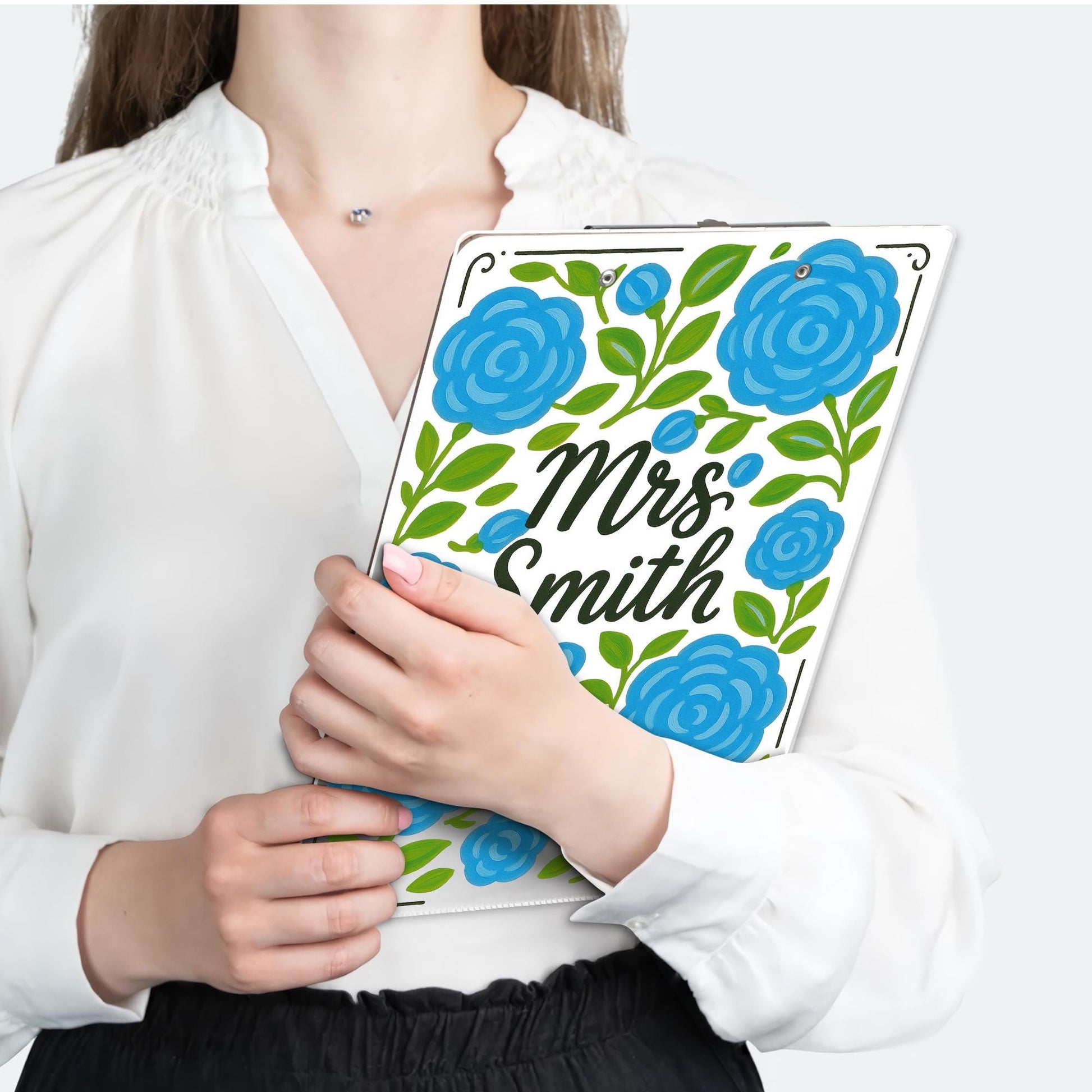 Custom Floral Teacher Clipboard, Personalized Clipboard for Women, Cute Name Clipboard, Back to School Gift, Classroom Supplies