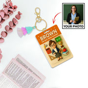 Custom Teacher Keychain, Personalized Photo Key Ring, Math Teacher Gift, Back to School Keychain, Teacher Appreciation Accessory