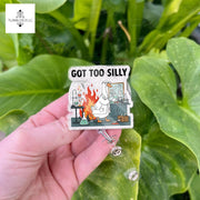 Funny Silly Laboratory Technician Goose Badge Reel, Lab Tech ID HOLDER, Got Too Silly Scientist Badge Reel accessories, Goose Badge Reel