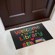 Welcome to the Library Doormat, School Library Rug, Colorful Book Mat, Reading Corner Decor, Librarian Gift, Classroom Entry Rug