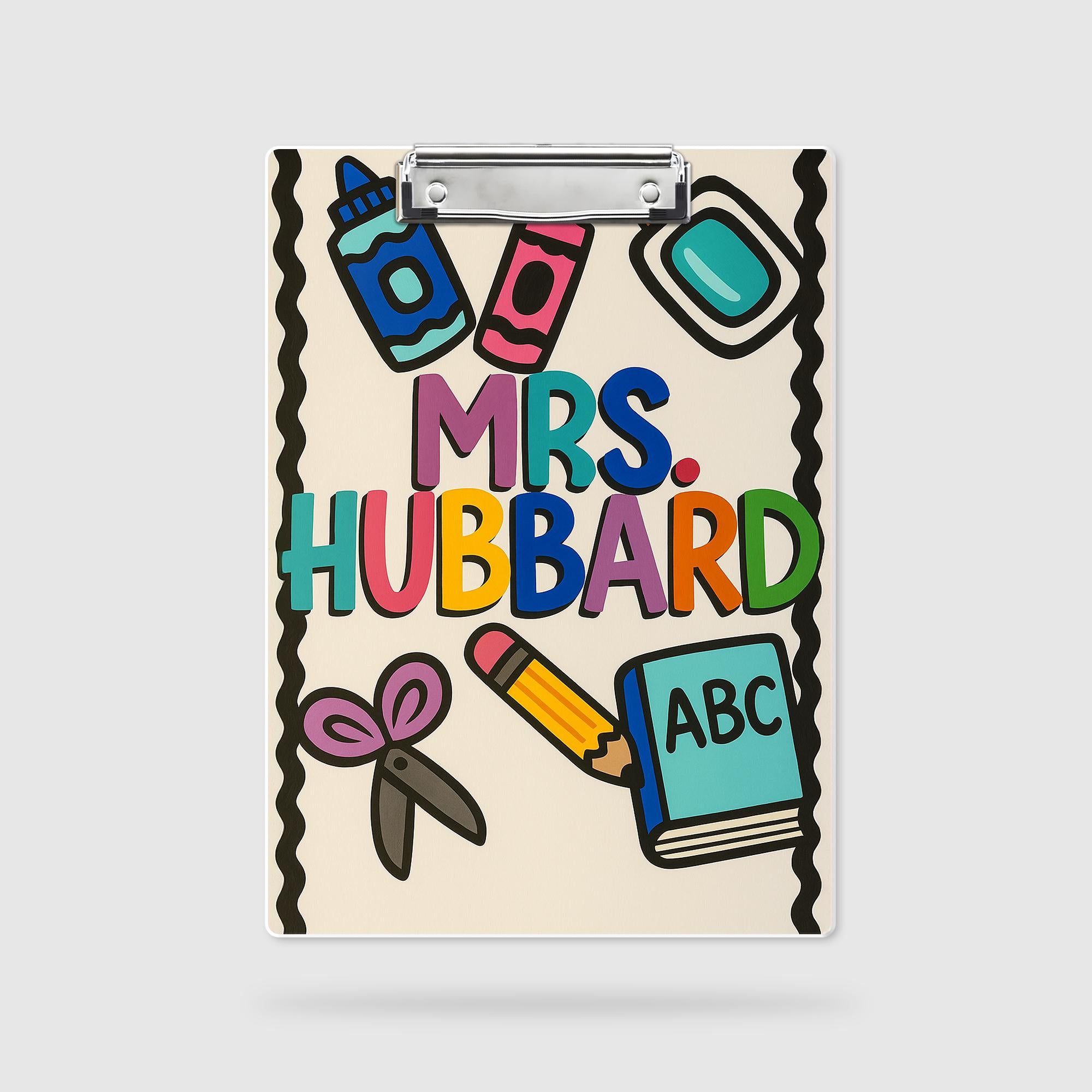 Custom Teacher Clipboard, Personalized Name Clipboard for School, Cute Back to School Gift, Teacher Supplies, Classroom Accessory