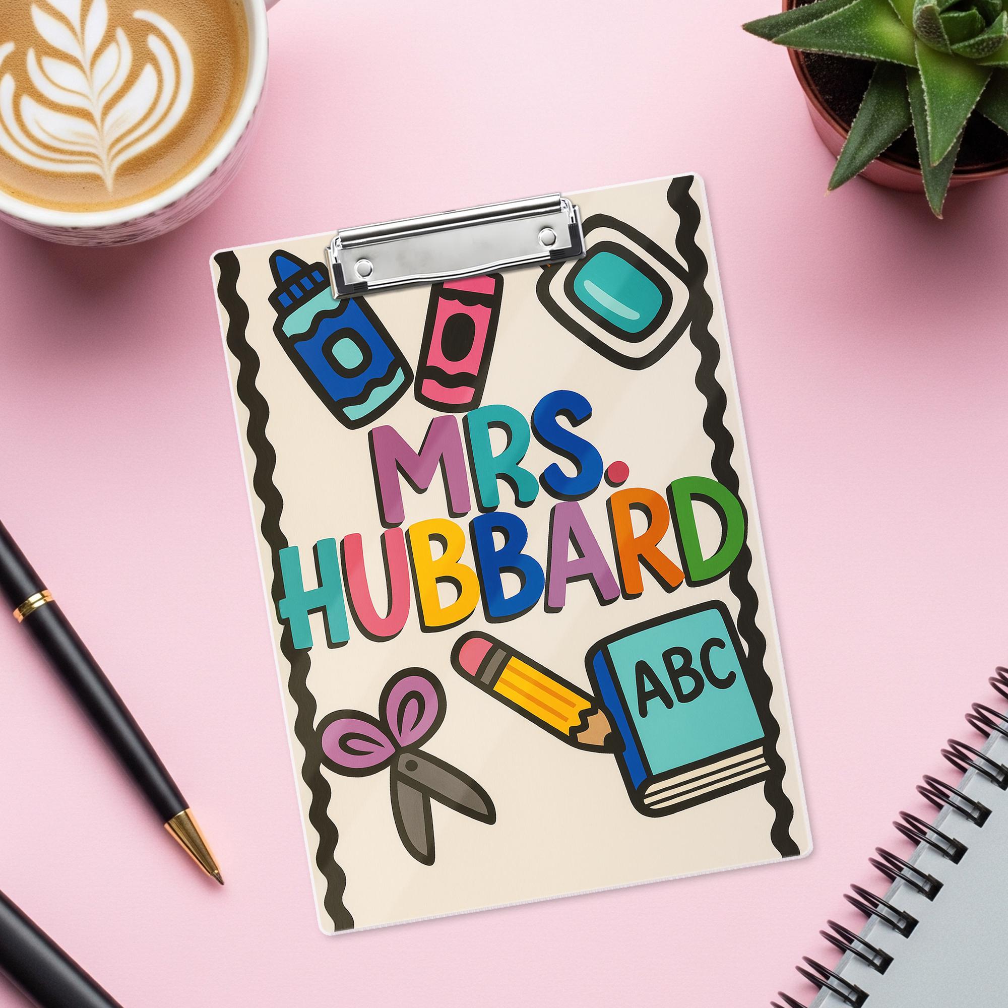 Custom Teacher Clipboard, Personalized Name Clipboard for School, Cute Back to School Gift, Teacher Supplies, Classroom Accessory