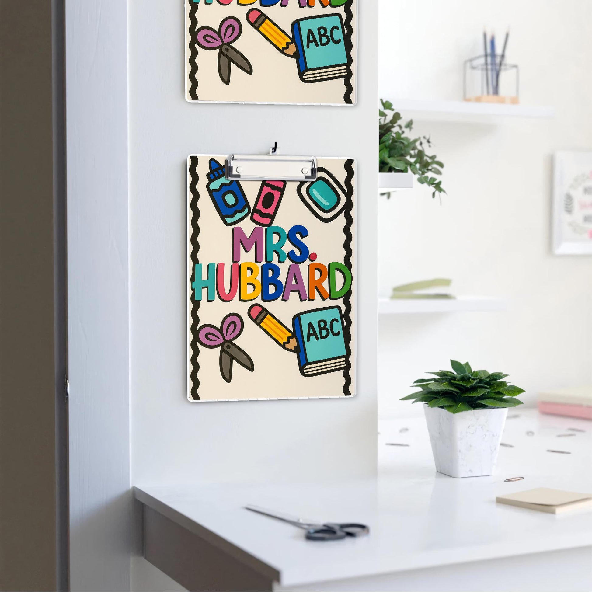 Custom Teacher Clipboard, Personalized Name Clipboard for School, Cute Back to School Gift, Teacher Supplies, Classroom Accessory
