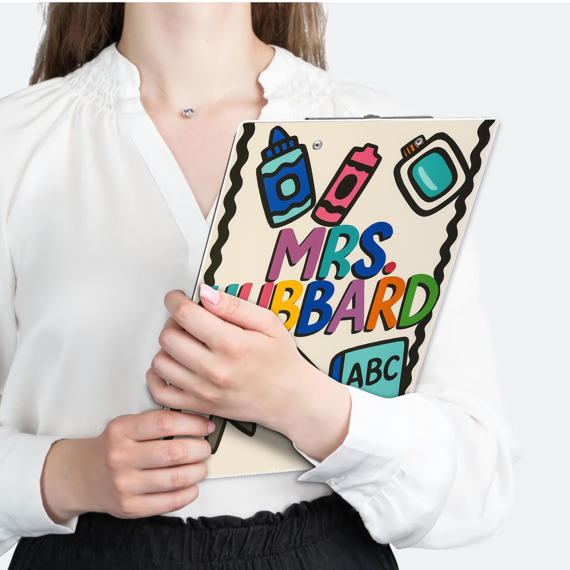 Custom Teacher Clipboard, Personalized Name Clipboard for School, Cute Back to School Gift, Teacher Supplies, Classroom Accessory
