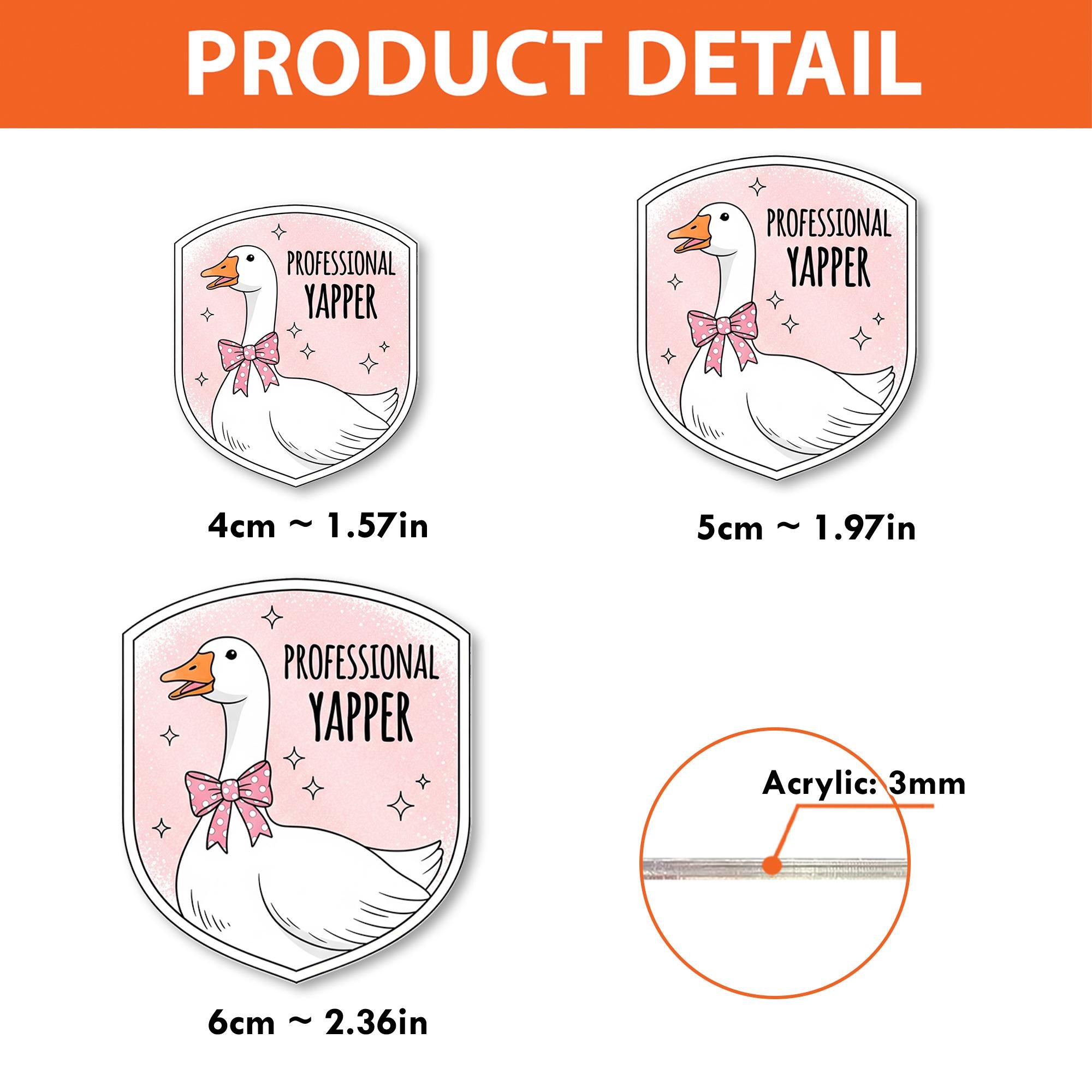 Professional Yapper Goose Badge Reel | Funny Nurse ID Holder | Cute Talkative Staff Name Tag Clip | Gag Gift for Medical Coworkers