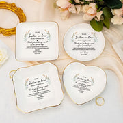 Custom Sister-in-Law Ceramic Jewelry Tray, Wedding Day Gift from Bride, Personalized Ring tray, Sister Gift Keepsake, Thank You Present