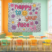 Happy to See Your Face Classroom Banner | Fun Teacher Wall Decor | Bright Retro Classroom Sign | Back to School Room Decoration, Elementary