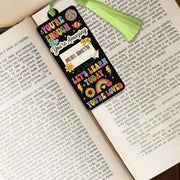 Personalized Teacher Bookmark, Motivational Student Bookmark, Rainbow Classroom Gift, Custom Name Tassel Bookmark, Back to School