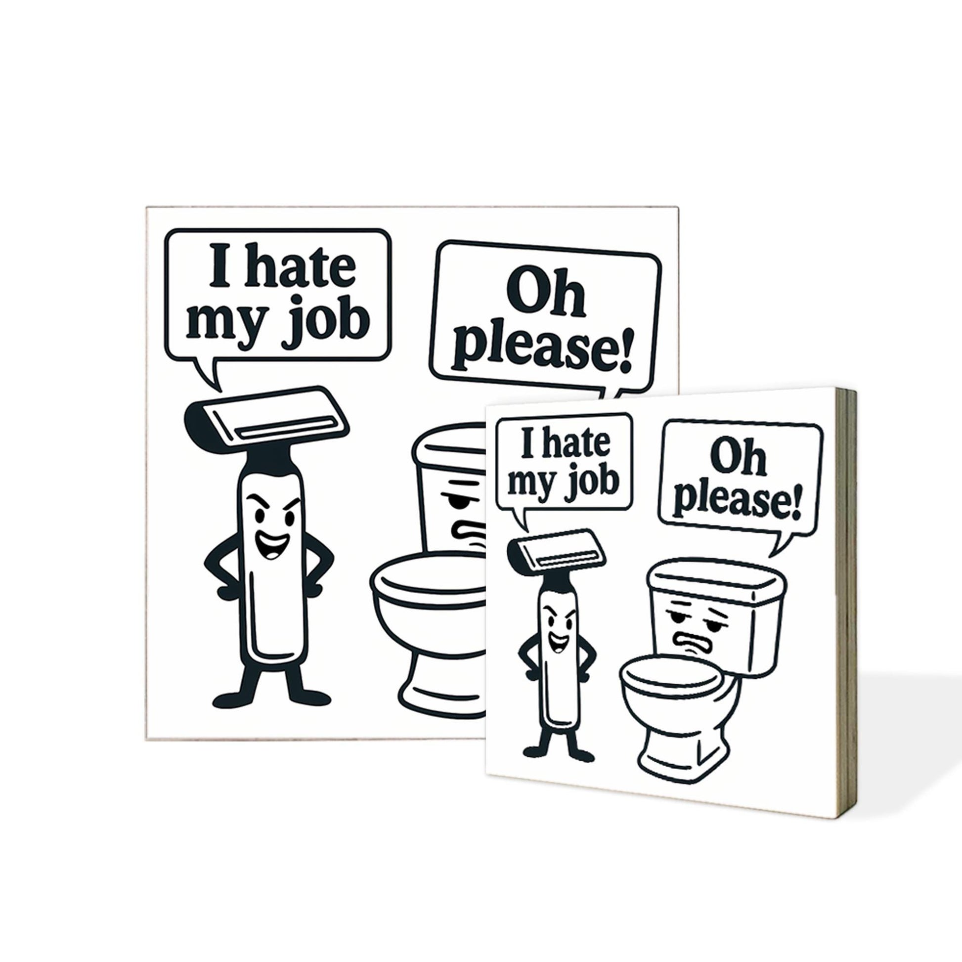 Funny Bathroom Sign, Toilet Humor Decor, Shaving Joke Plaque, Bathroom Wall Art, Gag Gift for Men, Restroom Shelf Sign, Funny Decor