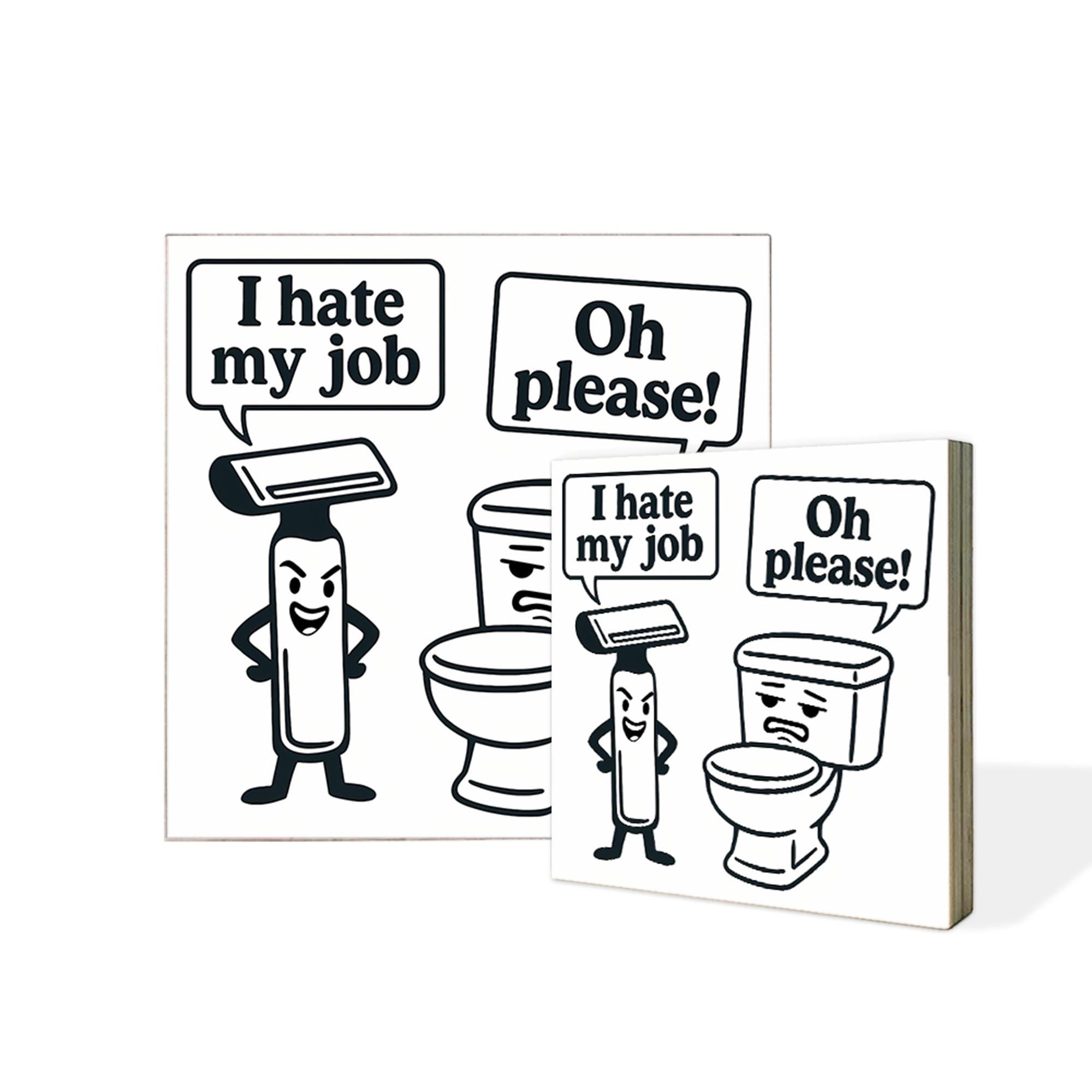 Funny Bathroom Sign, Toilet Humor Decor, Shaving Joke Plaque, Bathroom Wall Art, Gag Gift for Men, Restroom Shelf Sign, Funny Decor