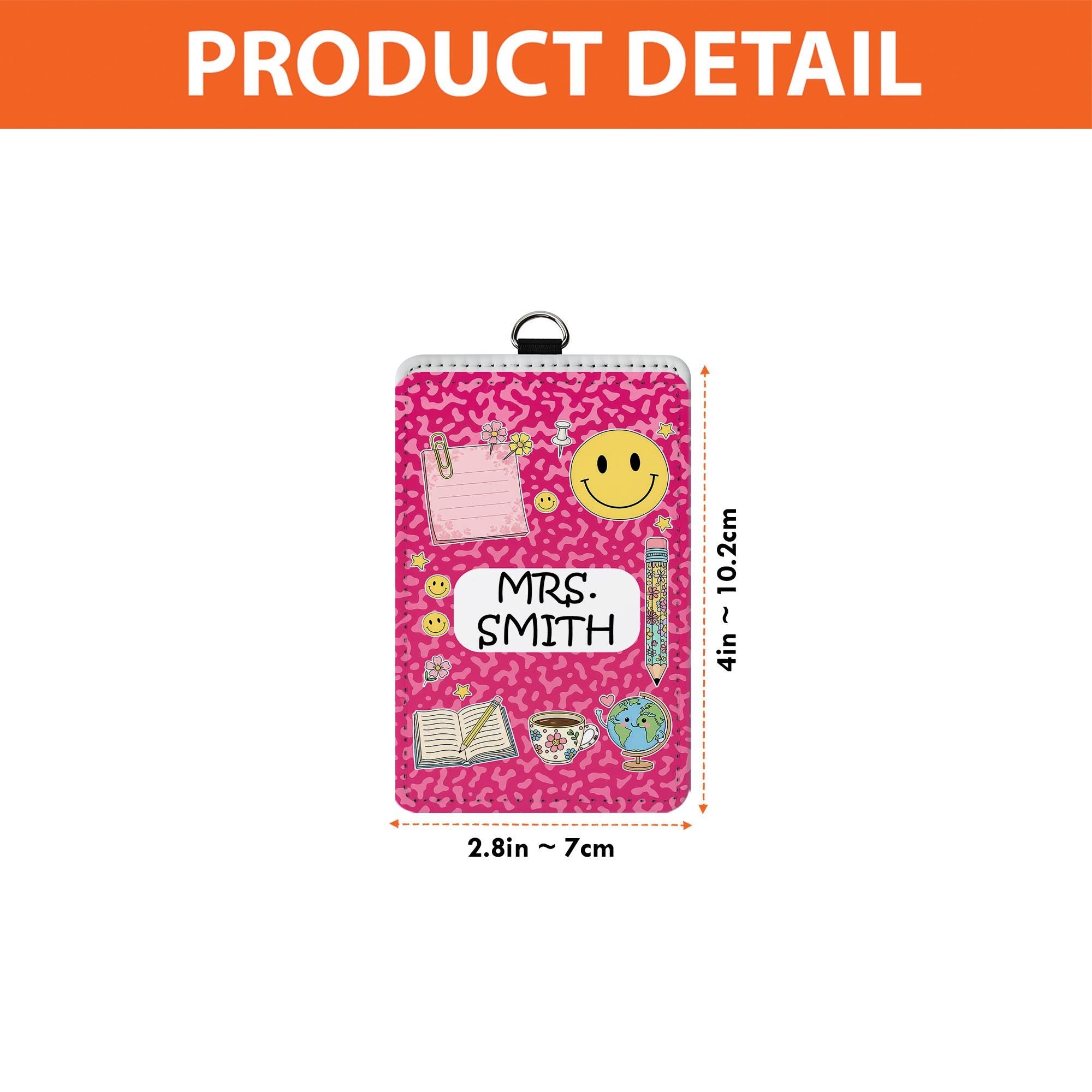 Personalized Teacher Name Badge Holder, Cute Classroom Lanyard ID Tag, Back to School Gift for Teachers, Teachers Badge Reel, School Lanyard