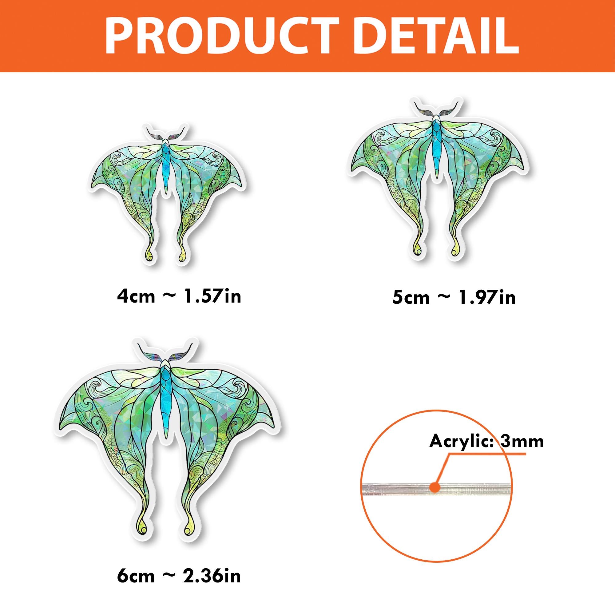 Luna Moth Badge Reel – Holographic Butterfly ID Holder for Nurses, Teachers & Staff – Nature Aesthetic Retractable Clip