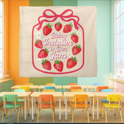 Being Inclusive Is Our Jam Tapestry, Strawberry Classroom Decor, Inclusion Classroom Wall Art, Teacher Wall Hanging, Back to School Banner