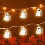 Ghost String Lights – Spooky Halloween Bloody Ghost Lights for Creepy Decor, Indoor Horror Garland, Scary Party Lighting