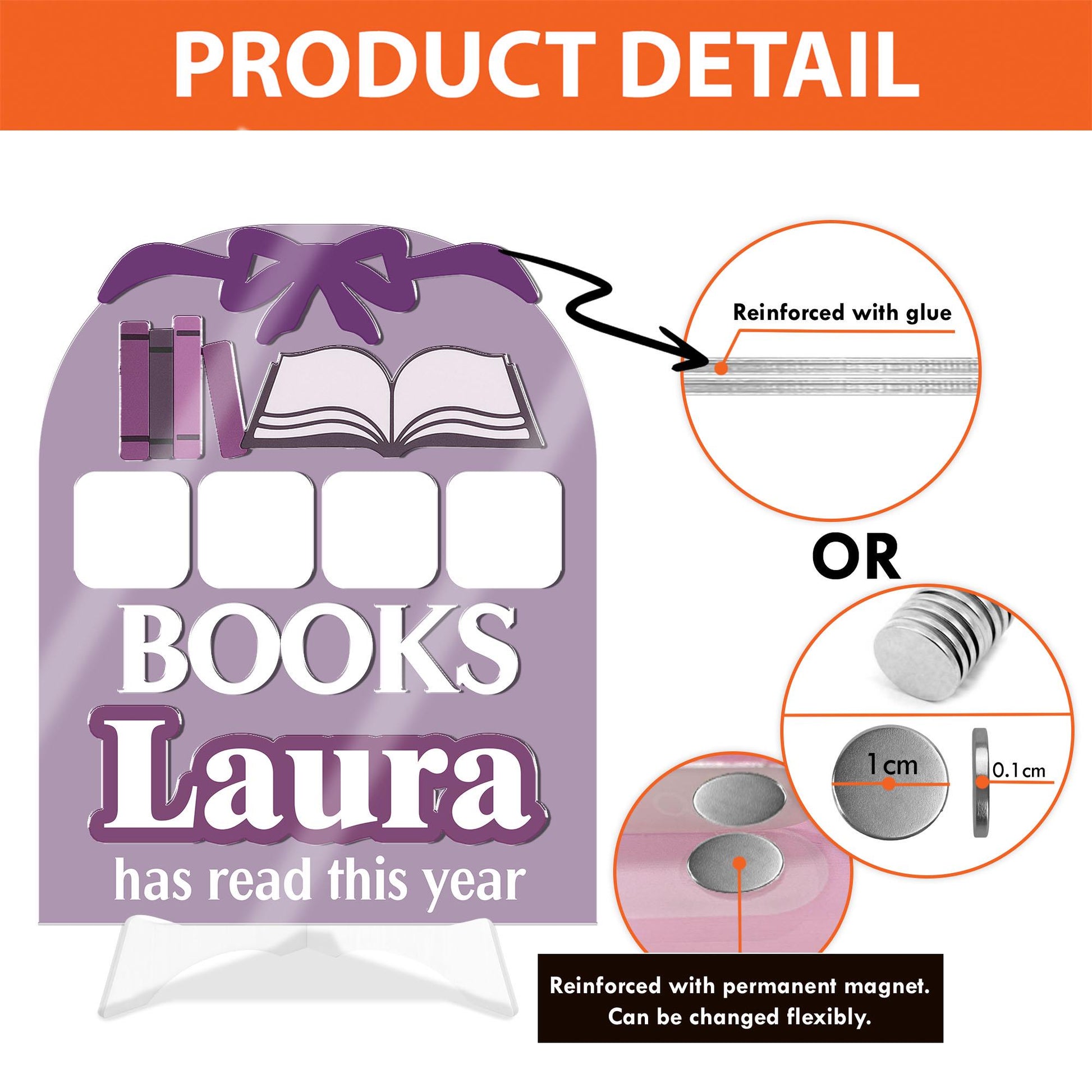 Personalized Books Read Tracker Sign | Custom Reading Log Display | Book Count Sign for Kids & Adults | Library Decor for Book Lovers gift