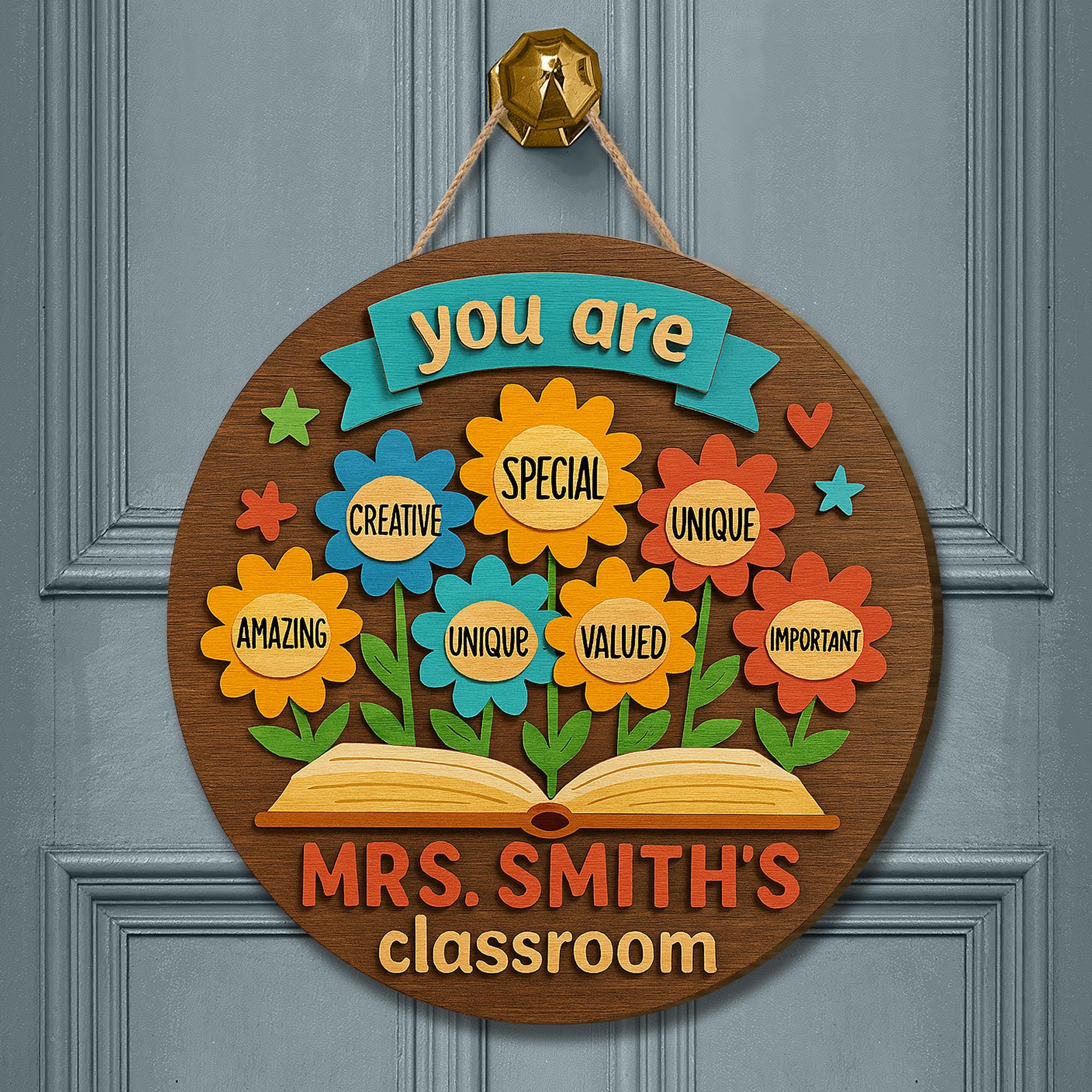 Custom Teacher Door Sign, Teacher Back To School Gift, Classroom Door Sign, Teacher Door Hanger, You Are Kind Welcome Sign, Teacher Gifts