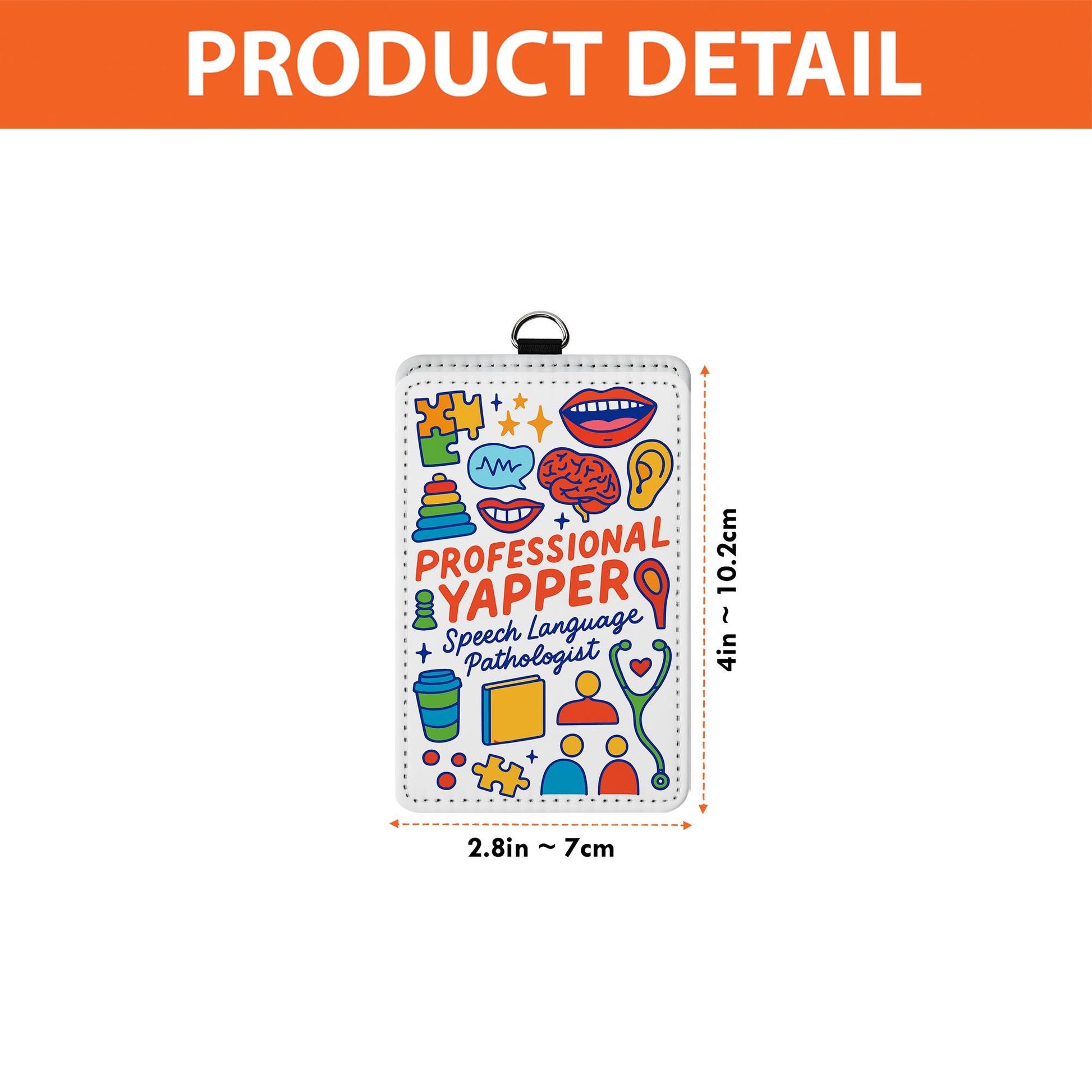 Speech Language Pathologist Badge Holder - Professional Yapper ID Tag, Funny SLP Gift, Colorful Lanyard Accessory for Therapists, Slp Badge