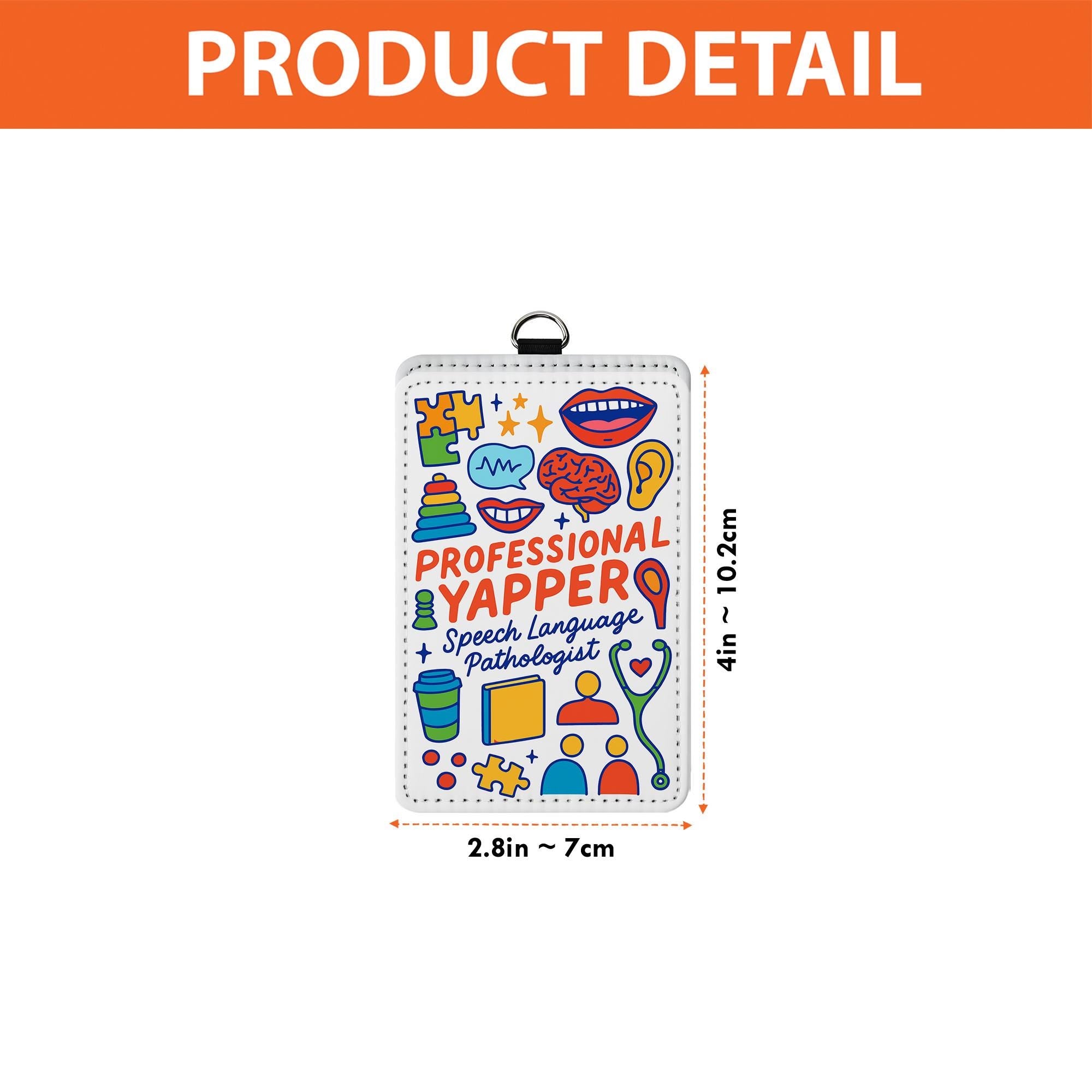 Speech Language Pathologist Badge Holder - Professional Yapper ID Tag, Funny SLP Gift, Colorful Lanyard Accessory for Therapists, Slp Badge