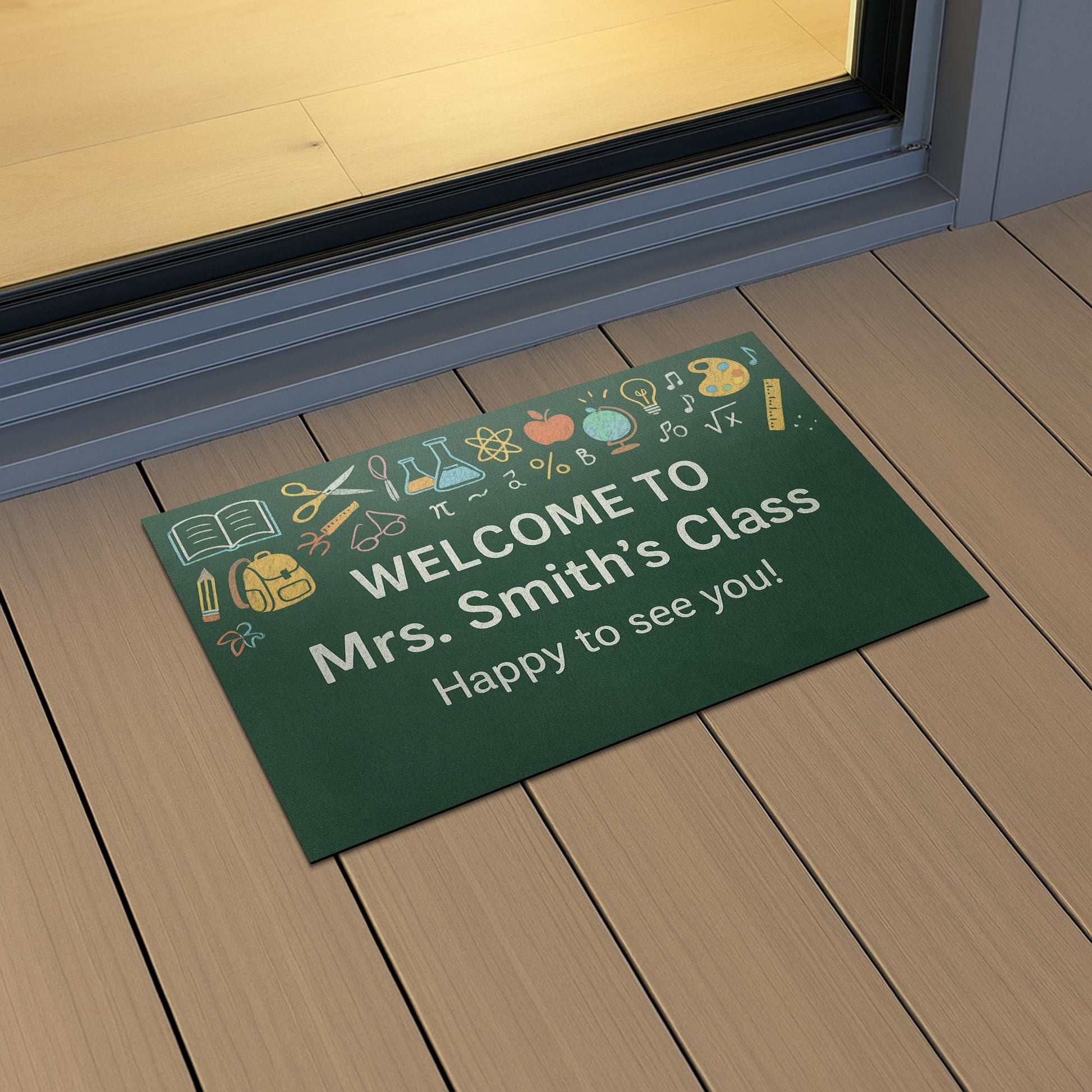 Personalized Classroom Doormat, Welcome Mat for Teachers, Back to School Rug, Teacher Gift, Custom School Entry Decor