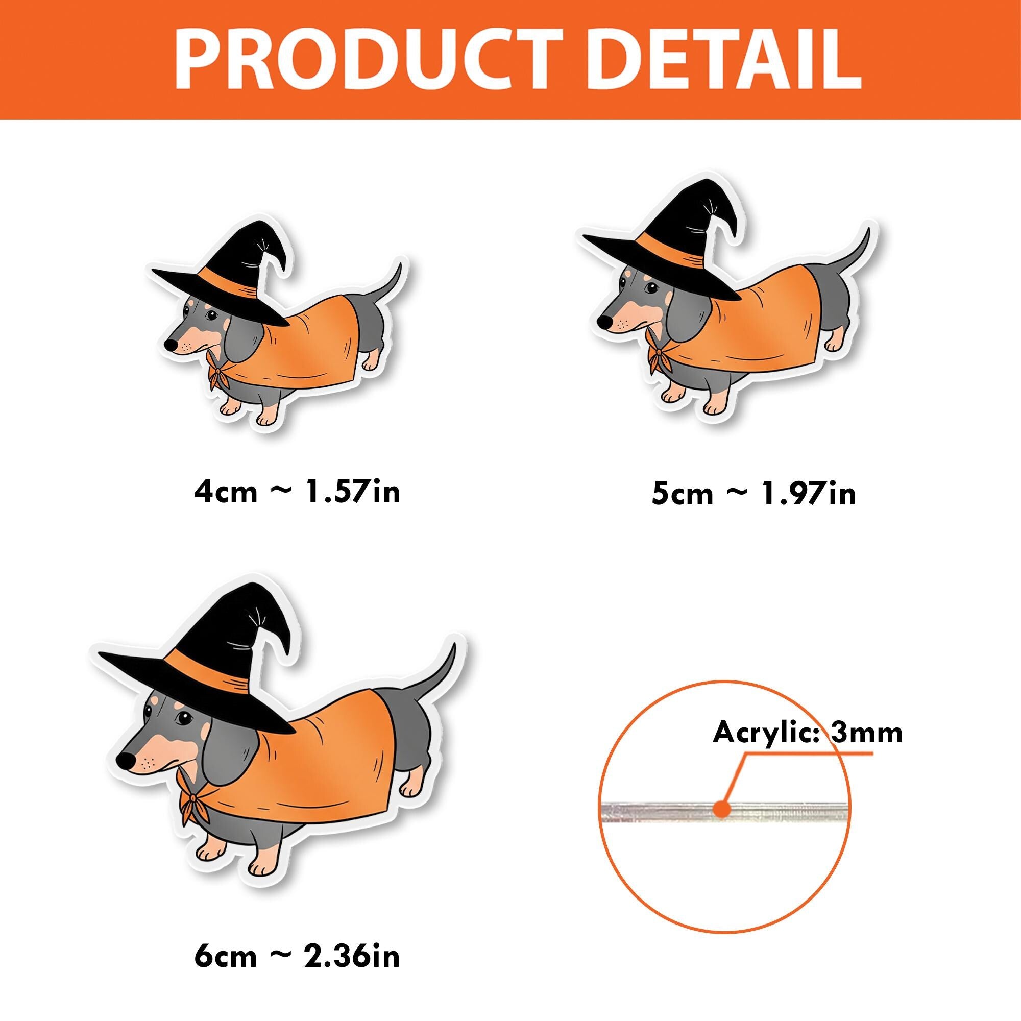 Witch Dachshund Halloween Badge Reel - Cute Dog ID Holder - Spooky Retractable Badge Clip for Nurses, Teachers, Vet Tech Gifts