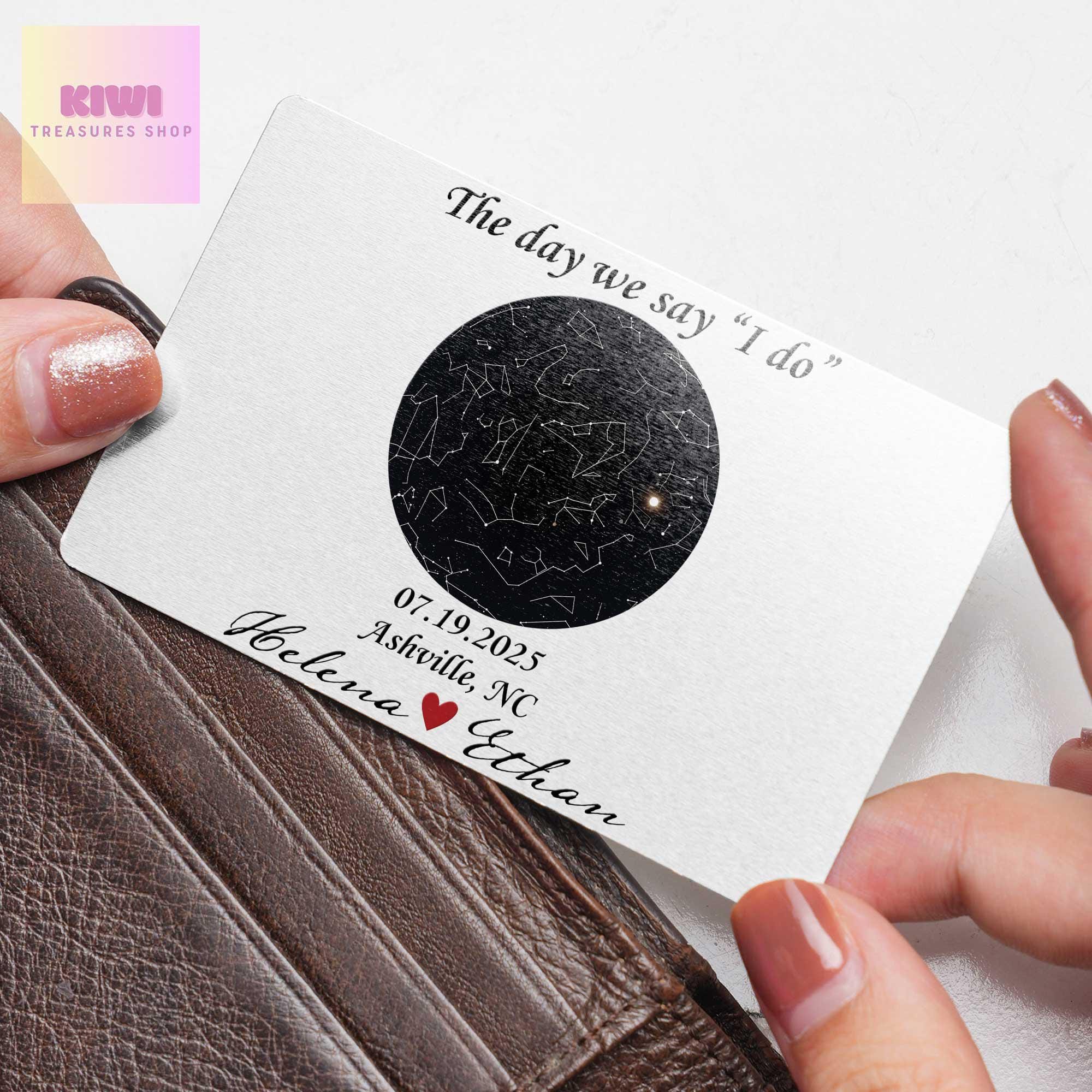Custom Star Map Tin Anniversary Gift, Tin Year Wedding Metal Card, Personalized Constellation Date Keepsake for Him or Her