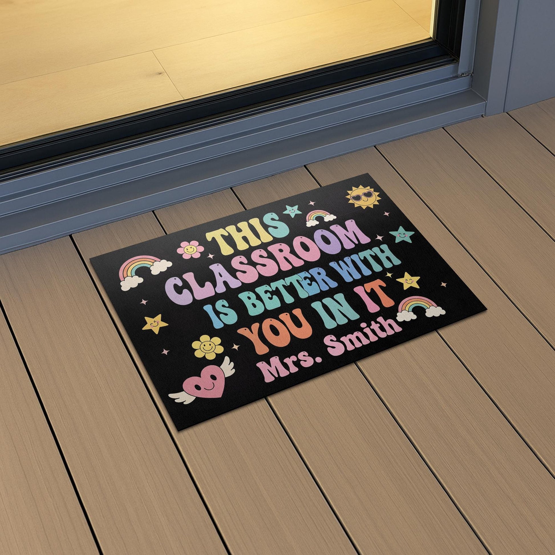 Classroom Welcome Doormat, Back to School Teacher Rug, Cute Entry Mat for Students, Personalized Door Mat, Teacher Decor, Cute Class