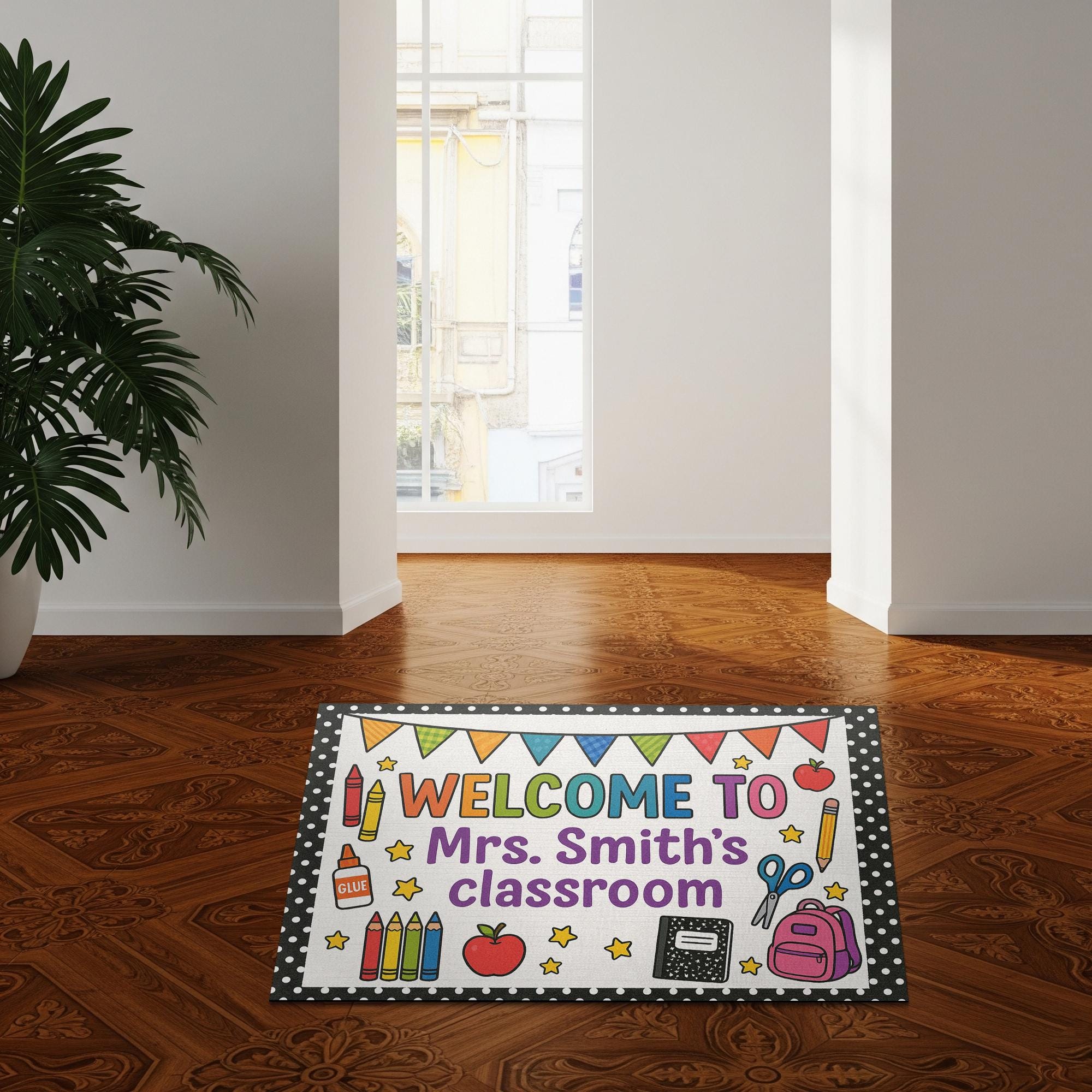 Welcome to Classroom Doormat, Back to School Rug, Teacher Entry Mat, Cute Classroom Decor, Personalized Door Mat, Cute Decor