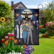 Halloween Medical Garden Flag | Doctor Nurse Vampire Mummy Yard Banner | Funny Spooky Outdoor Decor | Happy Halloween Hospital Flag