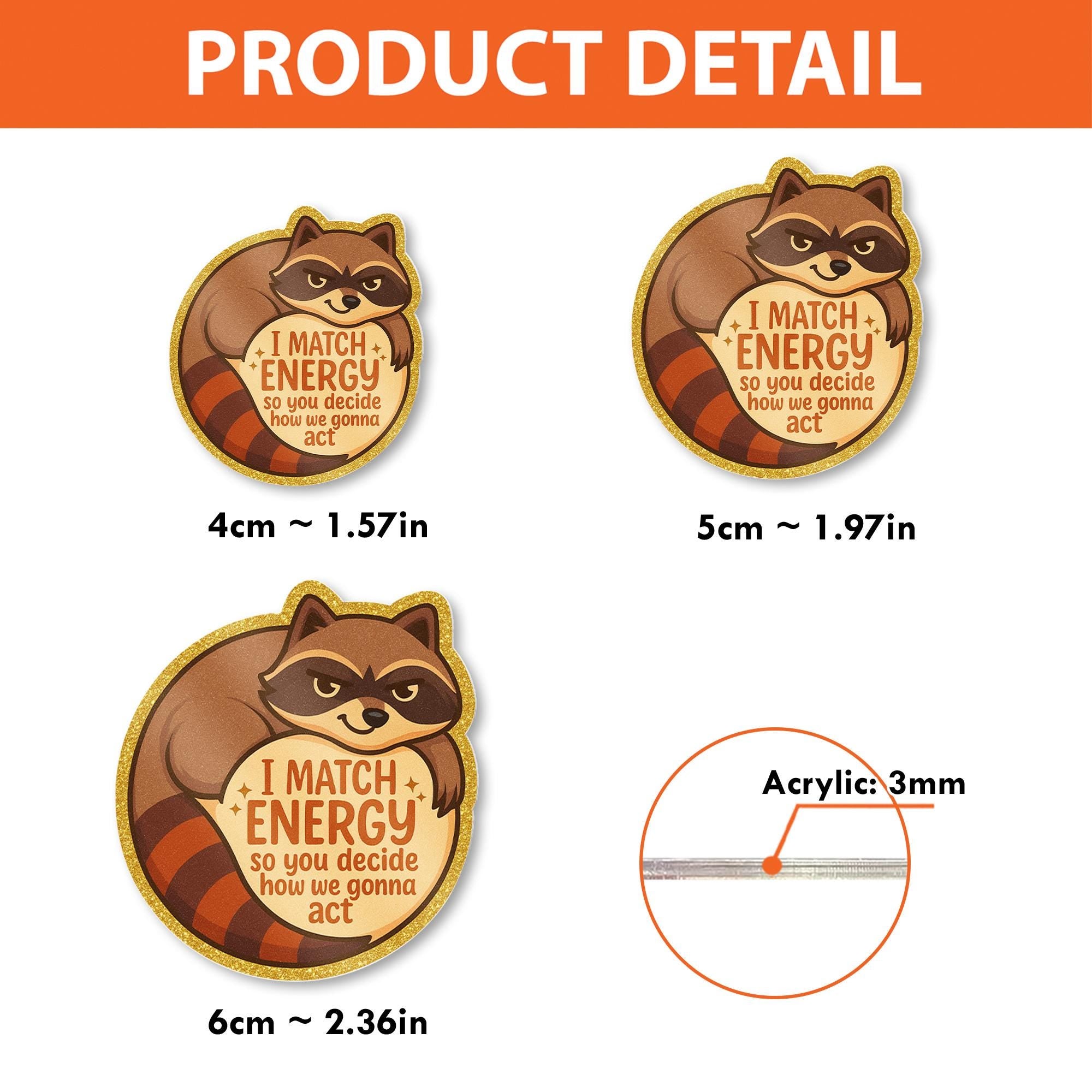 Funny Raccoon Badge Reel, I Match Energy ID Holder, Cute Animal Retractable Clip, Nurse Badge, Sassy Work Gift, Vet Tech Accessory