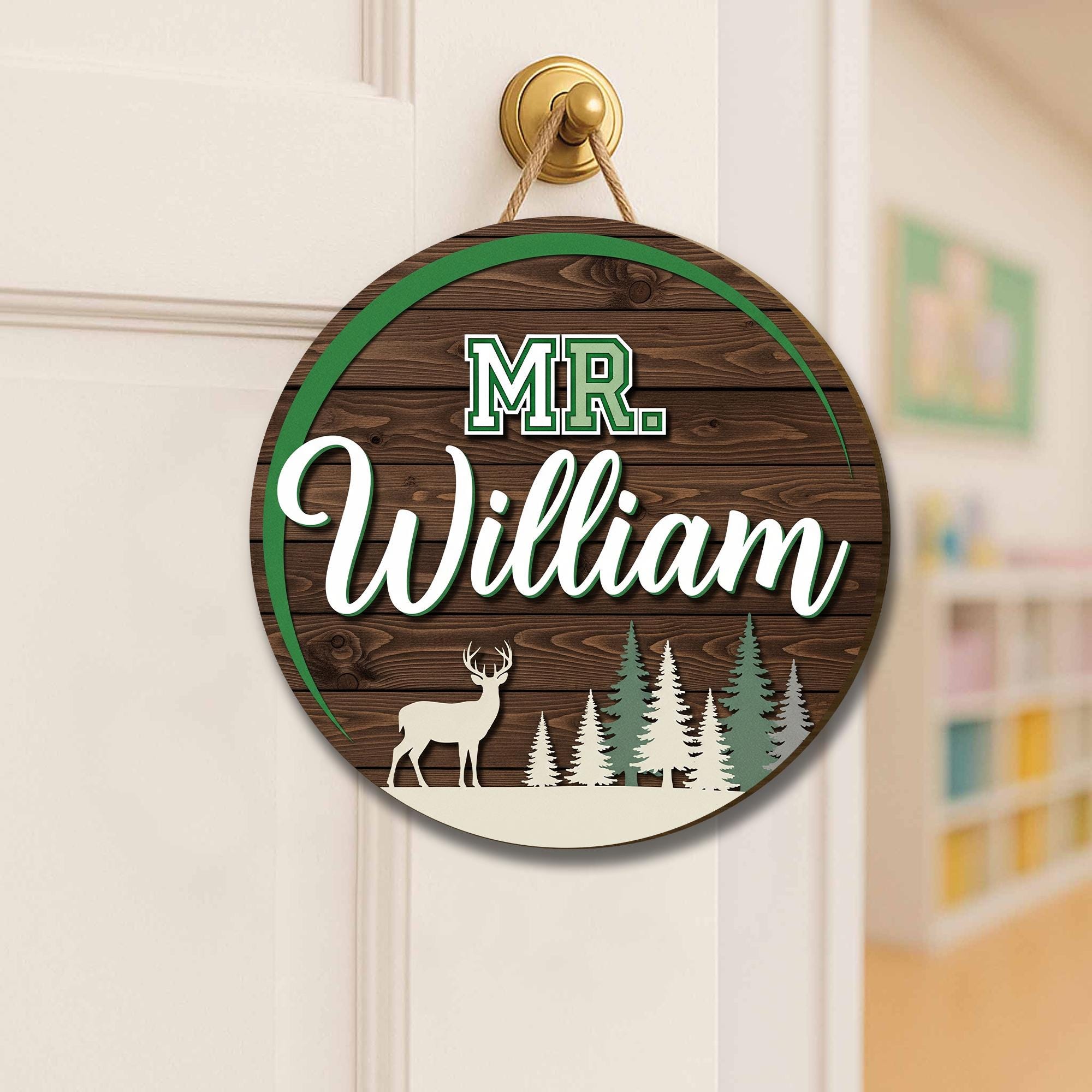 Personalized Male Teacher Gifts, 3D Teacher Door Hanger, Wooden Teacher Door Sign, Teacher Appreciation Gift for Men, Male Teacher Gift Idea
