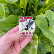 The Horrors Persist But So Do I Badge Reel, Grim Reaper Fairy ID Clip, Dark Humor Work Badge, Goth Nurse Office Accessory