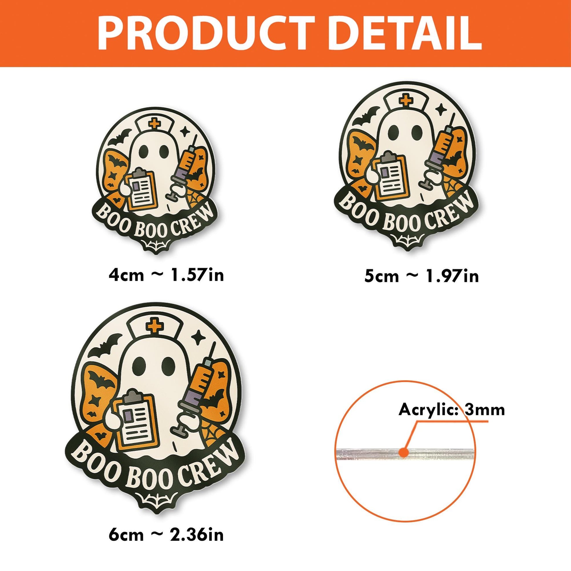 Boo Boo Crew Badge Reel, Ghost Nurse ID Holder, Halloween RN Clip, Cute Medical Badge, Spooky Hospital Accessory, Nurse Gift Idea