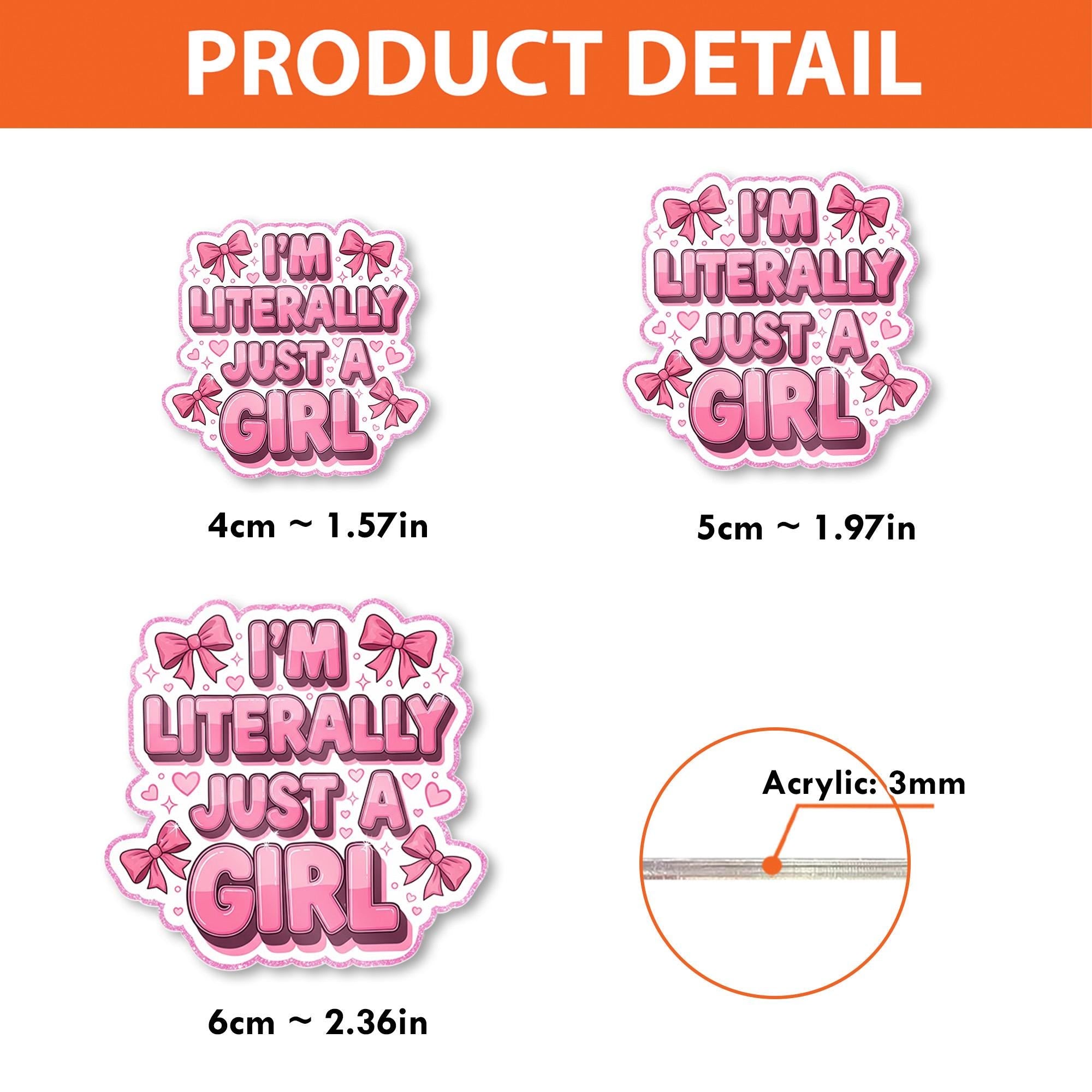 I’m Literally Just a Girl Badge Reel, Cute Pink ID Holder, Kawaii Nurse Badge, Girly Aesthetic Clip, Funny Feminine Work Accessory