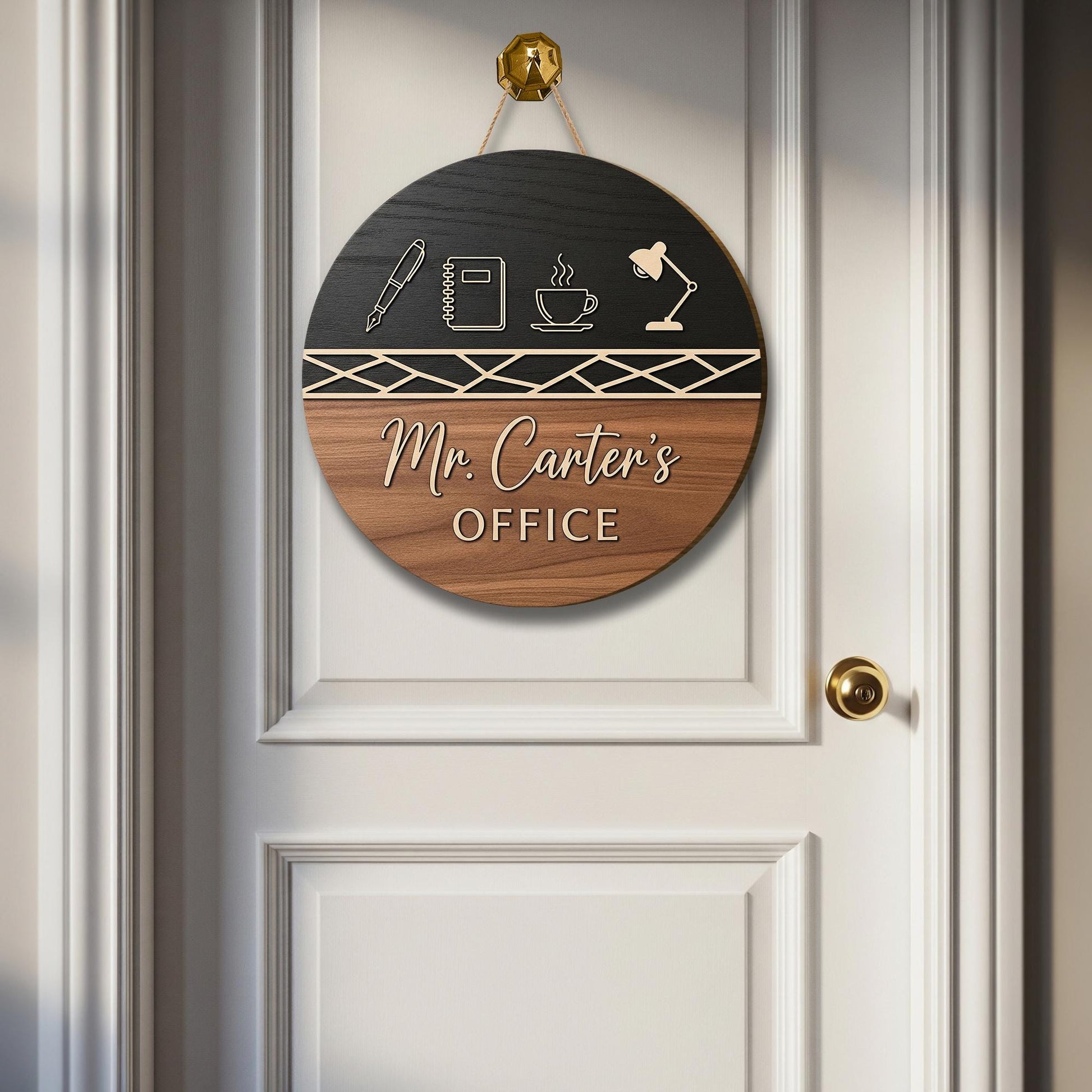 Personalized Office Door Sign, Custom Name Plaque, Wood Office Decor, Professional Door Hanger, Gift for Boss or Coworker