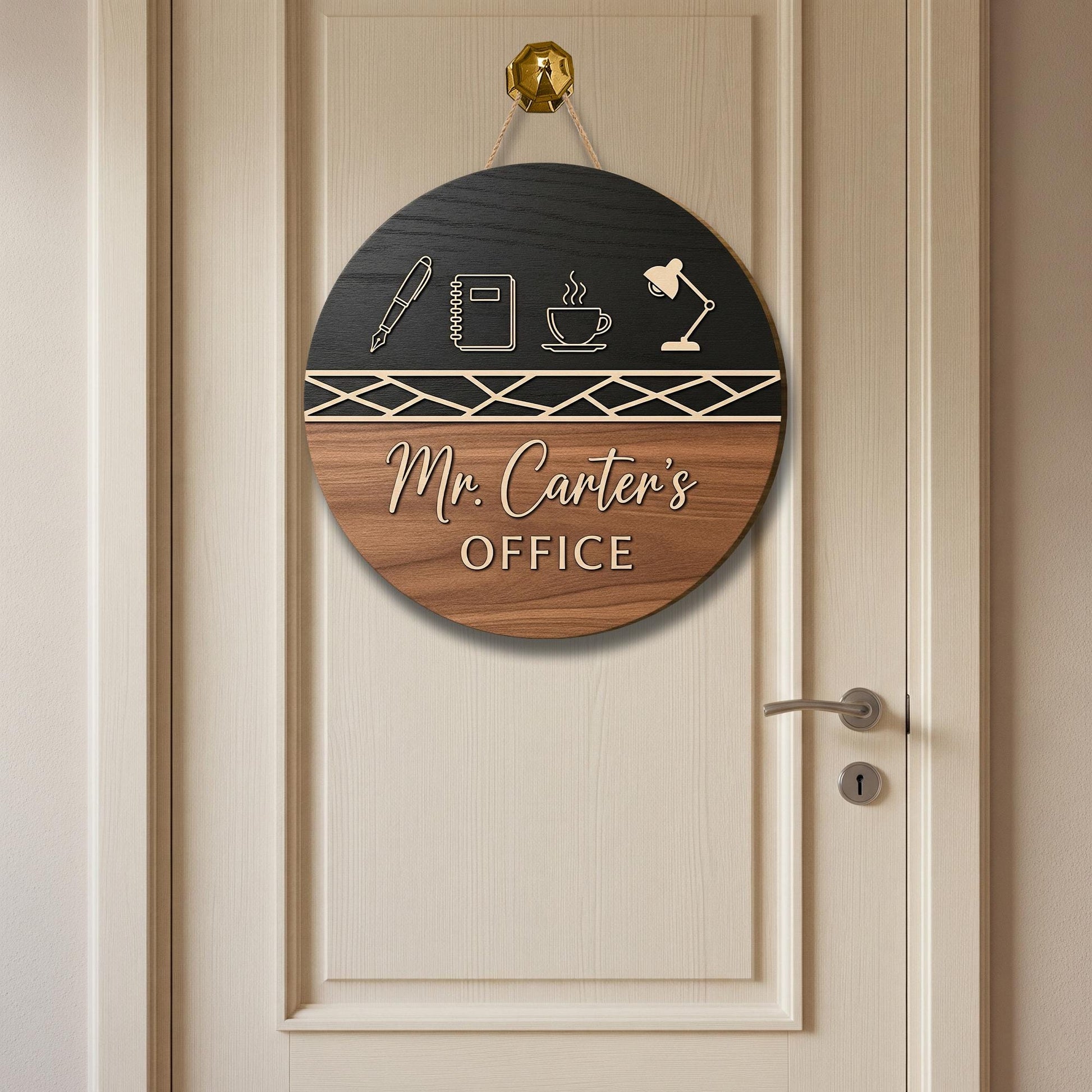 Personalized Office Door Sign, Custom Name Plaque, Wood Office Decor, Professional Door Hanger, Gift for Boss or Coworker
