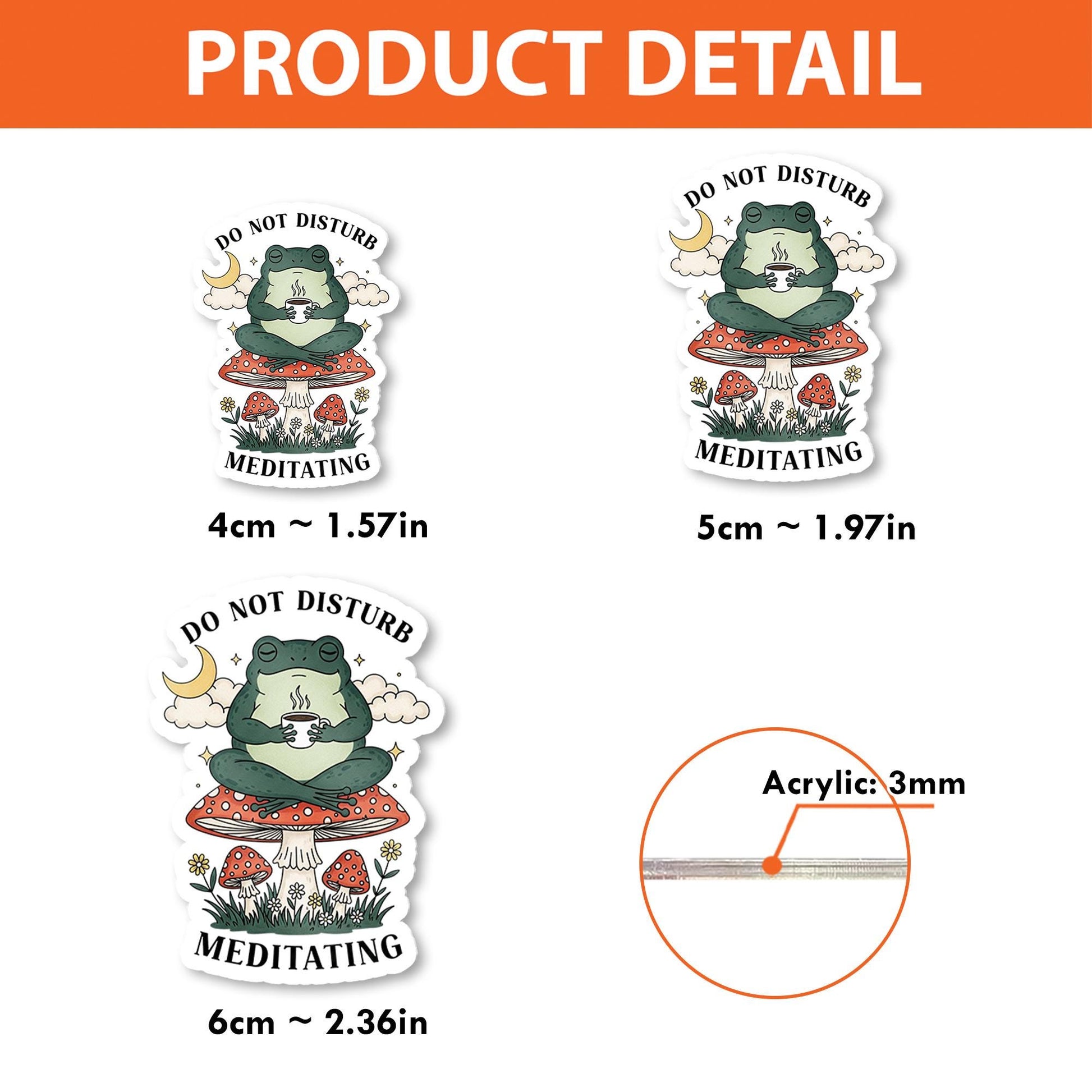 Meditating Frog Badge Reel – Funny Zen ID Holder, Do Not Disturb Mushroom Nurse Badge Clip, Cute Spiritual Office Accessory Gift