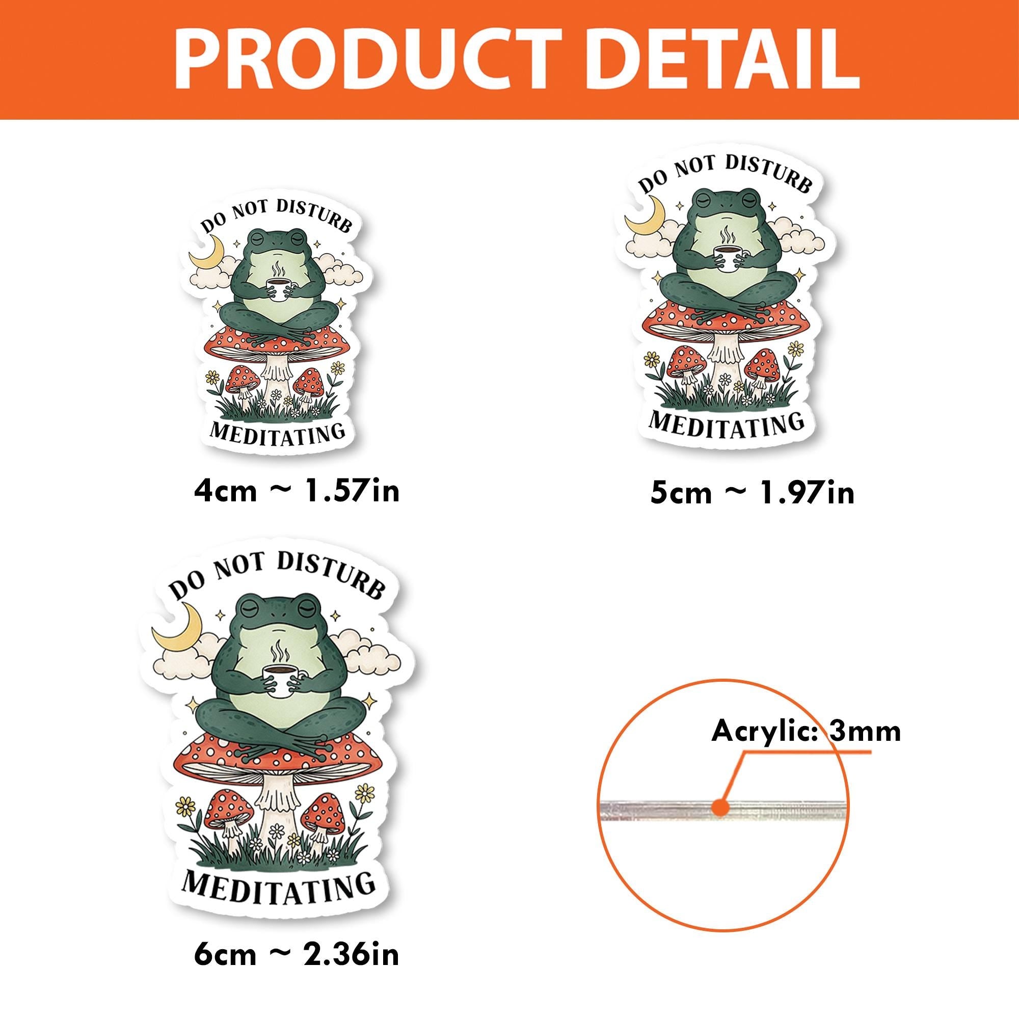 Meditating Frog Badge Reel – Funny Zen ID Holder, Do Not Disturb Mushroom Nurse Badge Clip, Cute Spiritual Office Accessory Gift