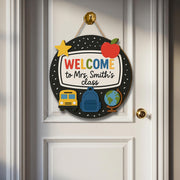 Teacher Door Hanger, Welcome Sign for Classroom, Back to School Decor, Custom Teacher Gift, Preschool Door Sign, Classroom Decor