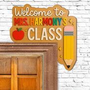 Custom Teacher Classroom Door Sign | Welcome Corner Name Plaque | Back to School Teacher Gift | Personalized Classroom Decor