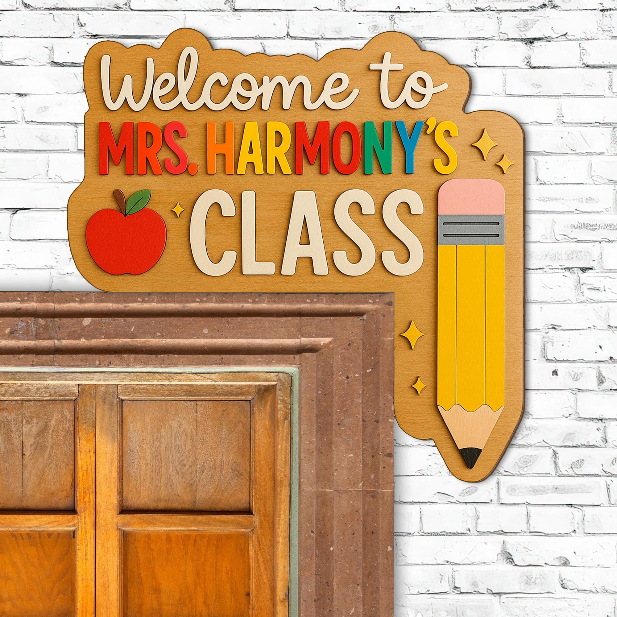 Custom Teacher Classroom Door Sign | Welcome Corner Name Plaque | Back to School Teacher Gift | Personalized Classroom Decor